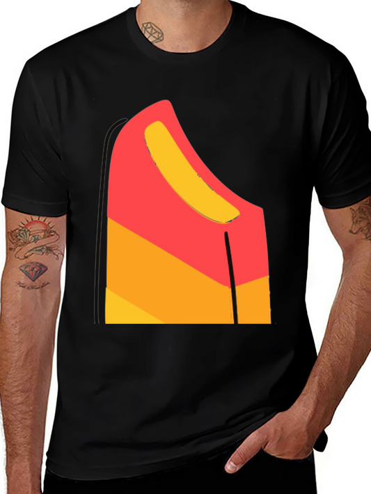 Modern Art Tee - Abstract Design Black T-Shirt