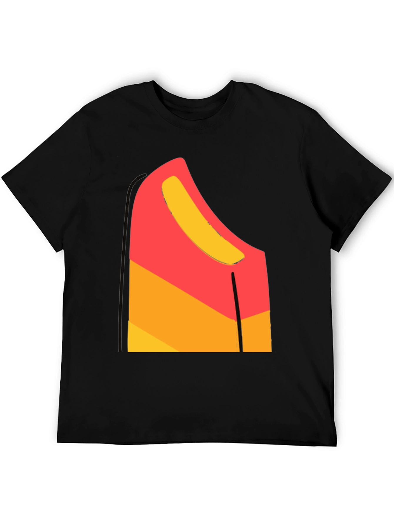 Modern Art Tee - Abstract Design Black T-Shirt