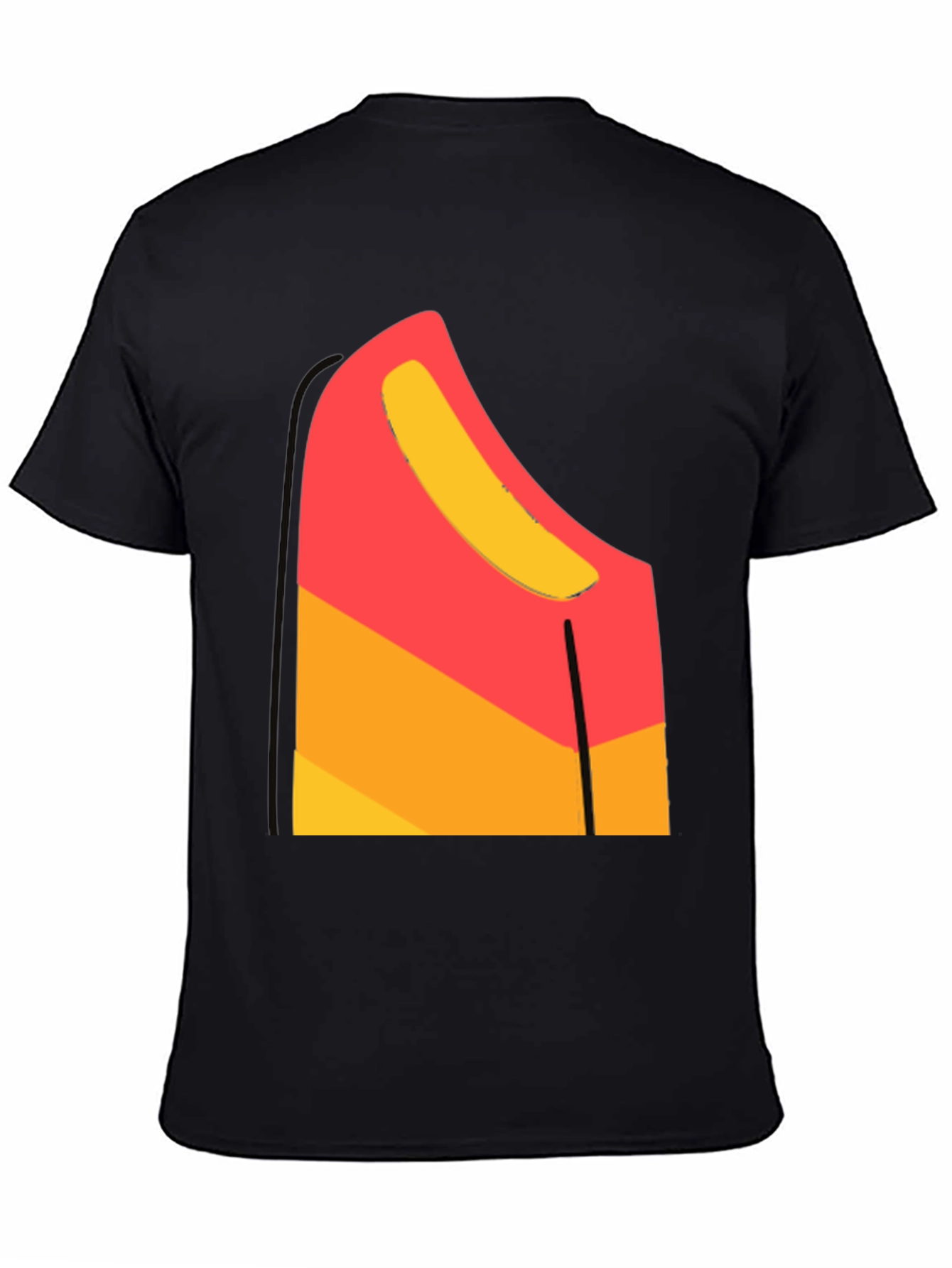 Modern Art Tee - Abstract Design Black T-Shirt