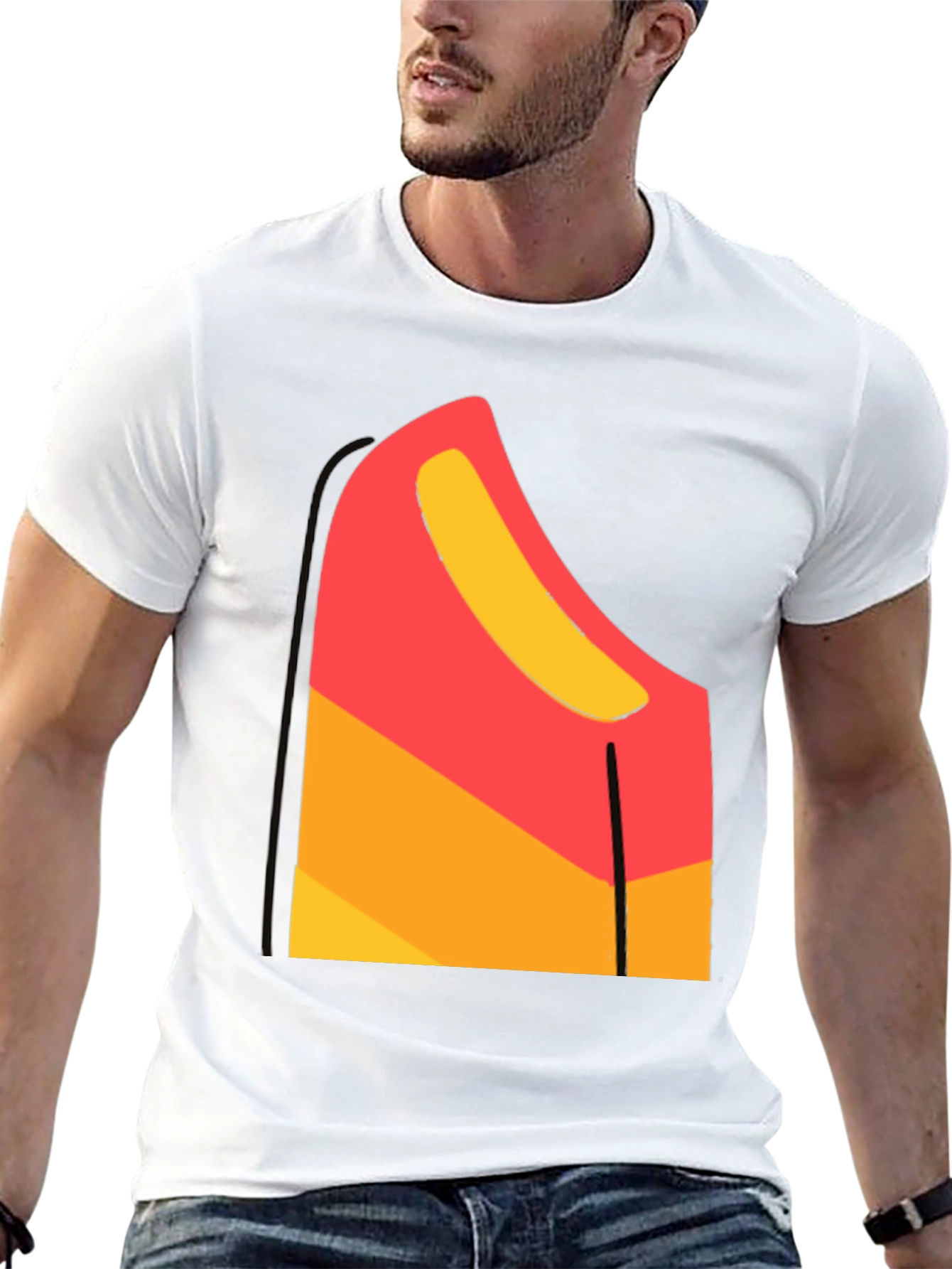 Modern Art Tee - Abstract Design Black T-Shirt