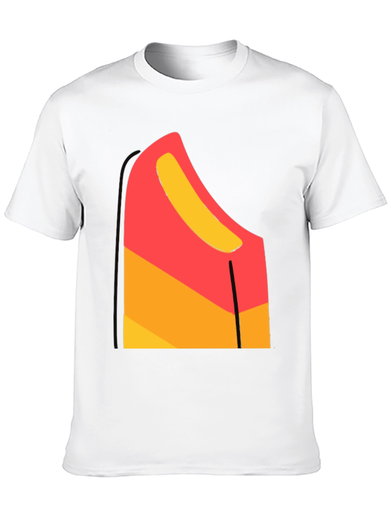 Modern Art Tee - Abstract Design Black T-Shirt