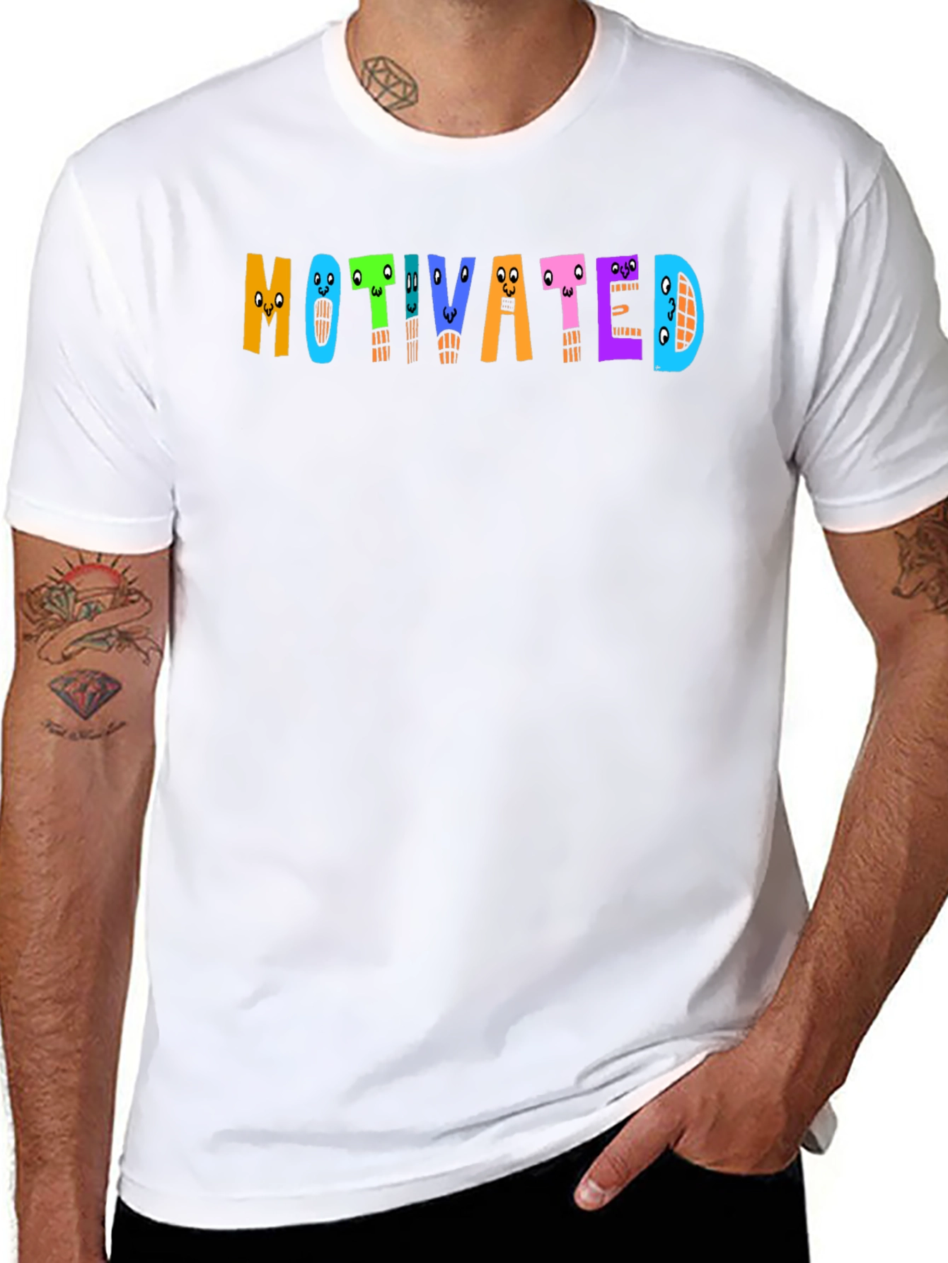 Motivated Graphic Print Crew Neck T-Shirt