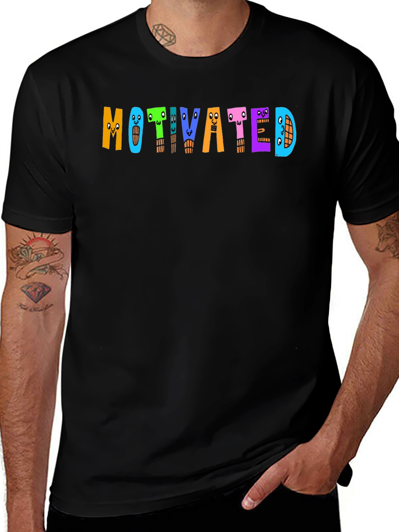 Motivated Graphic Print Crew Neck T-Shirt