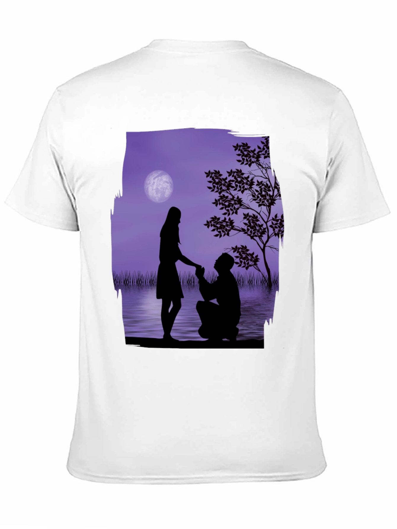 Romantic Proposal Graphic Tee - Black