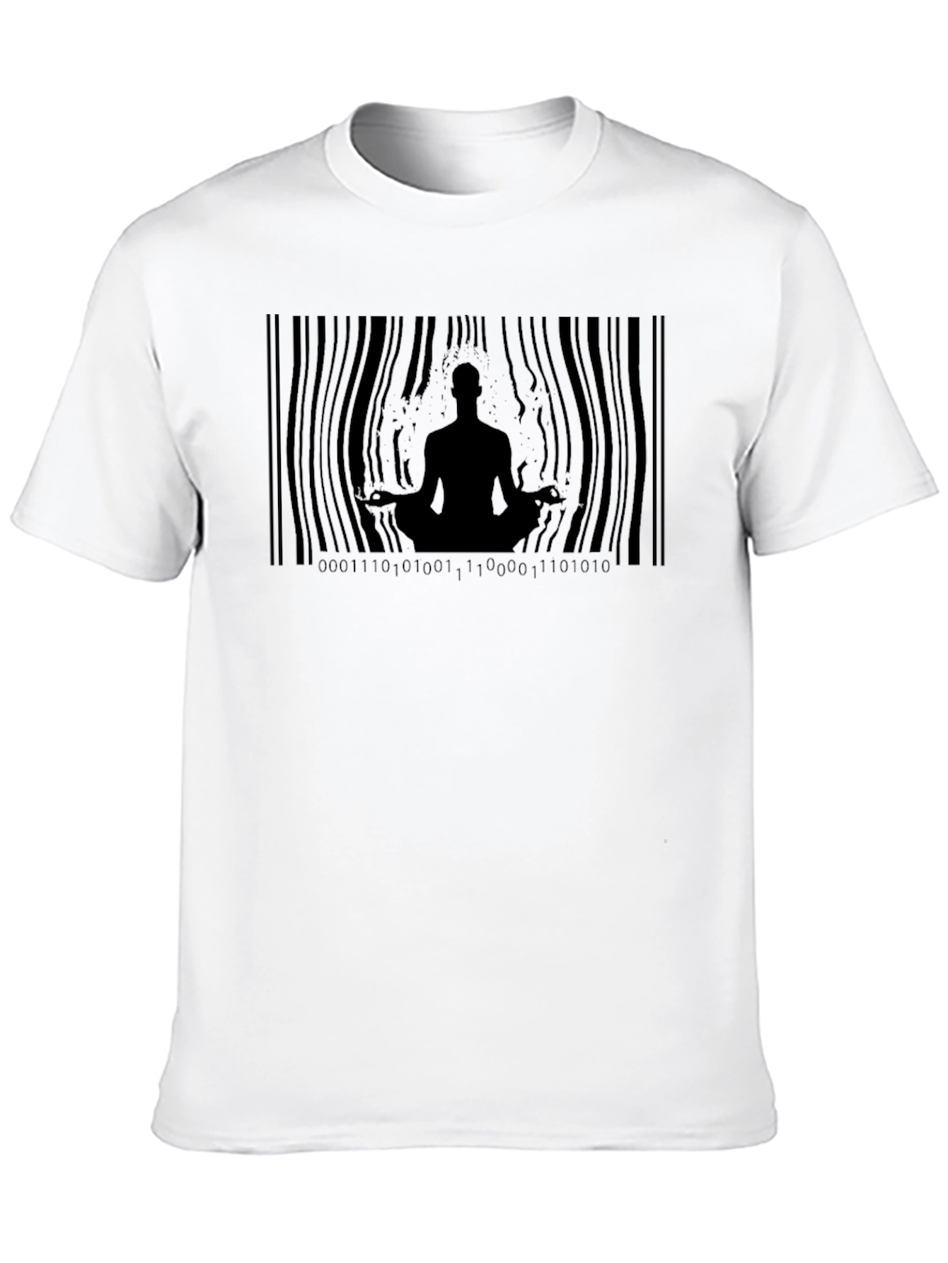 Meditative Binary Barcode T-Shirt