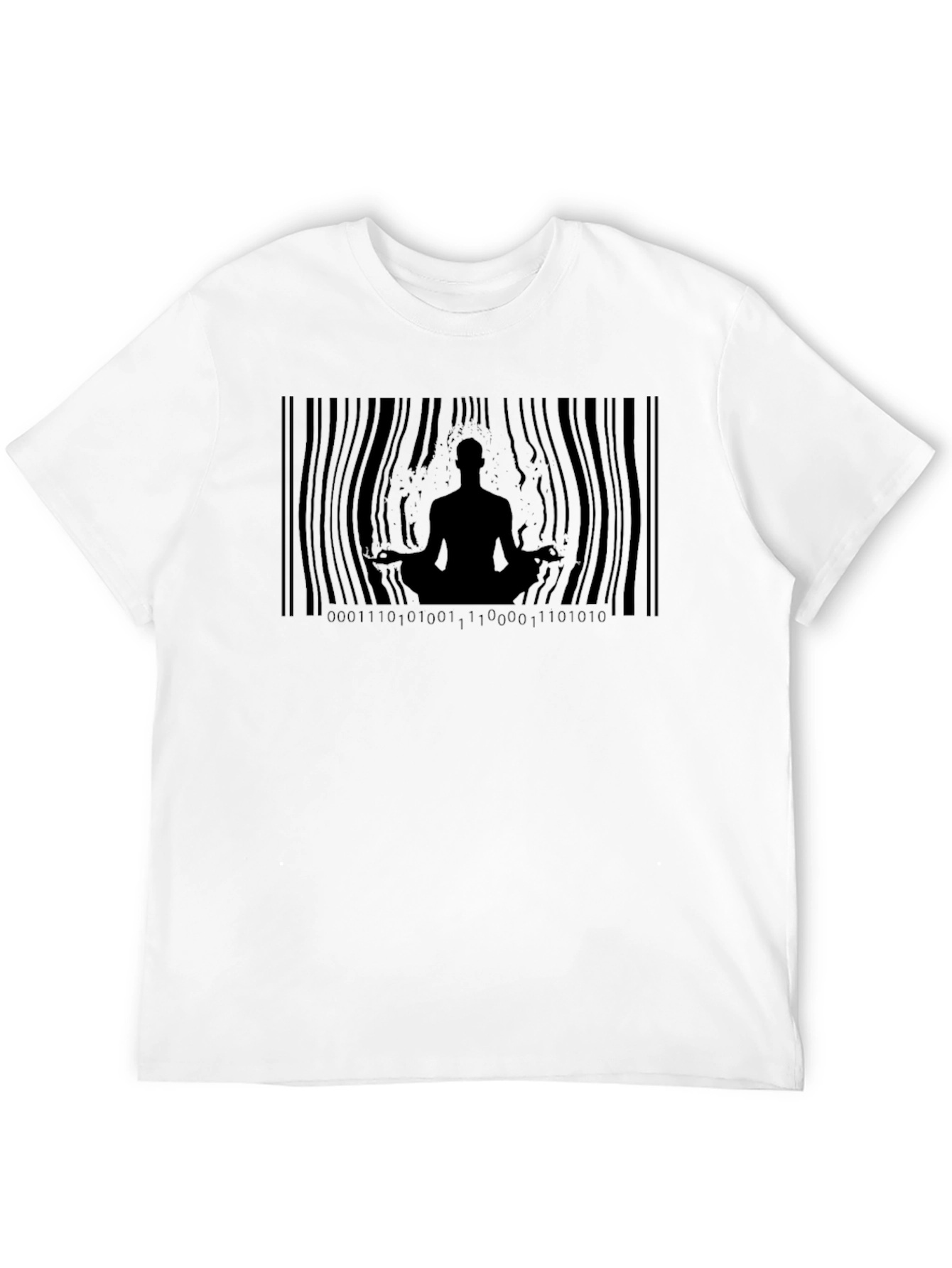 Meditative Binary Barcode T-Shirt