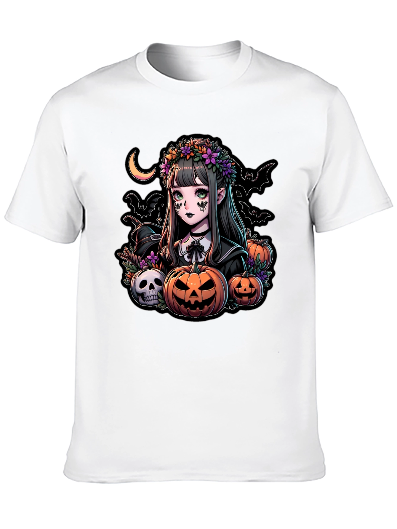 Halloween Anime Girl Graphic T-Shirt