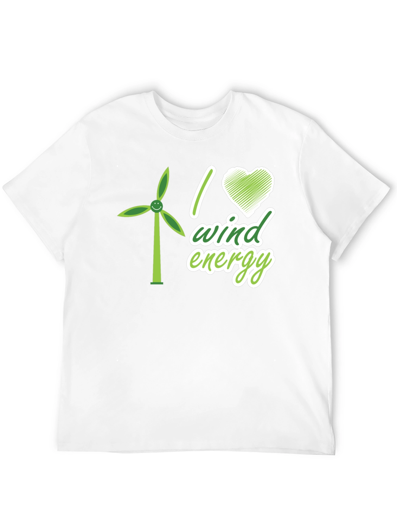 I Love Wind Energy Black T-Shirt