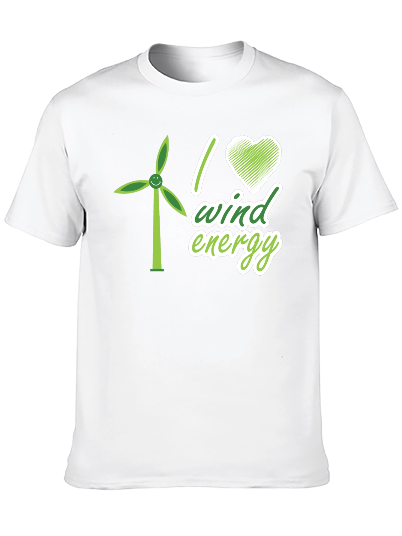 I Love Wind Energy Black T-Shirt