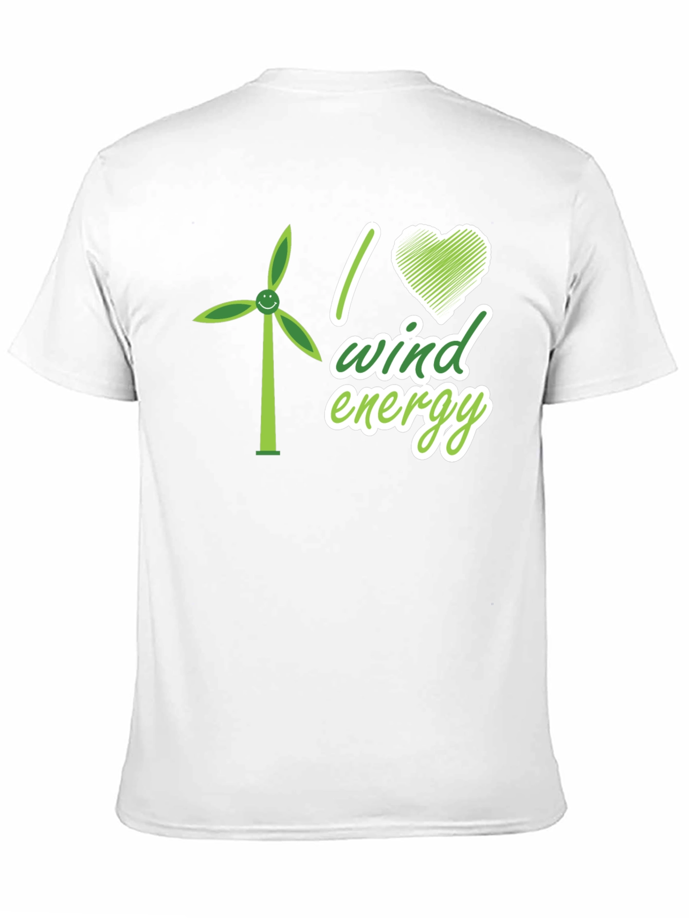 I Love Wind Energy Black T-Shirt
