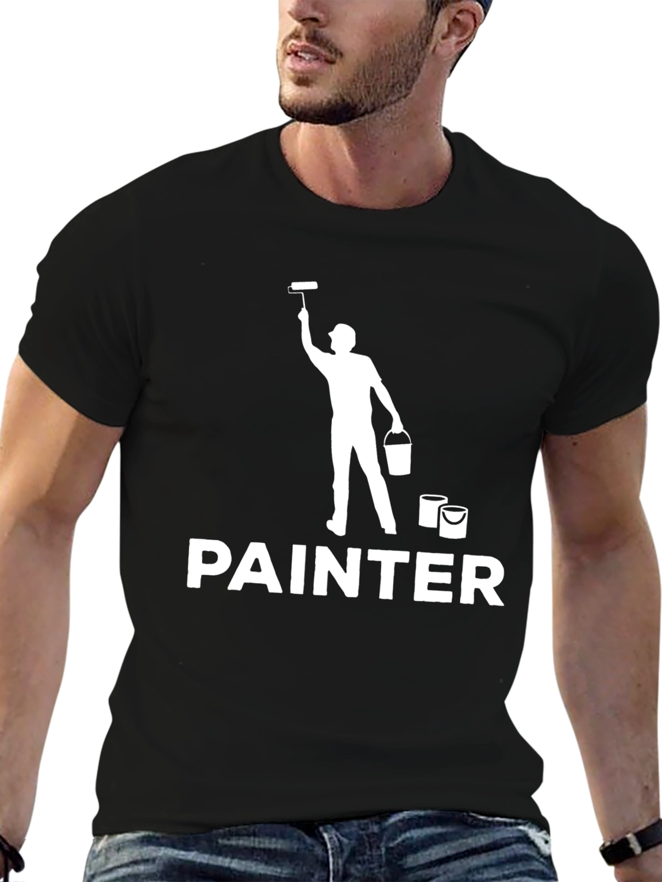 Painter Graphic Tee - Mens Crew Neck T-Shirt