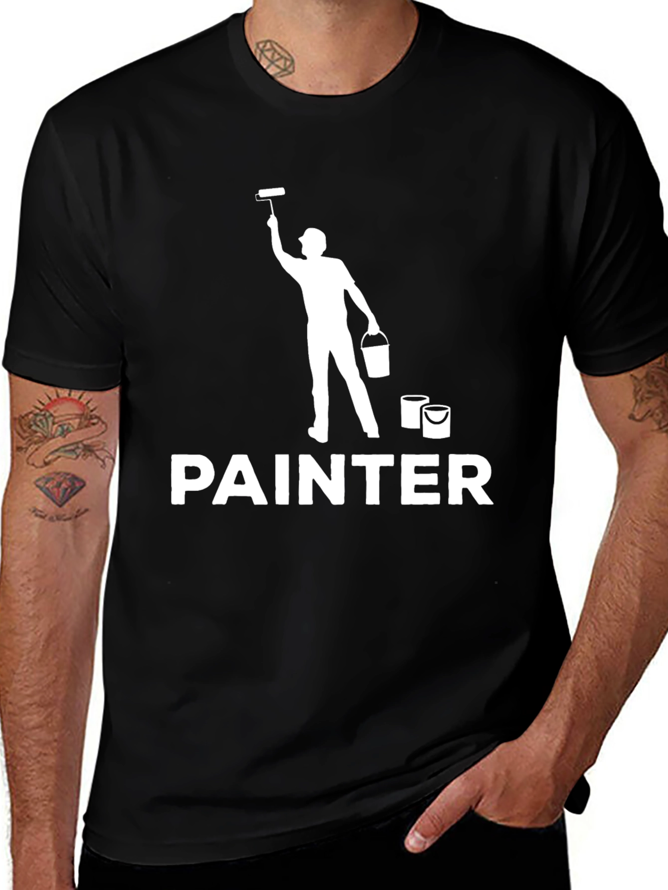 Painter Graphic Tee - Mens Crew Neck T-Shirt
