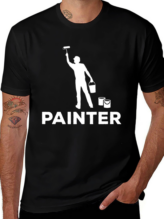 Painter Graphic Tee - Mens Crew Neck T-Shirt