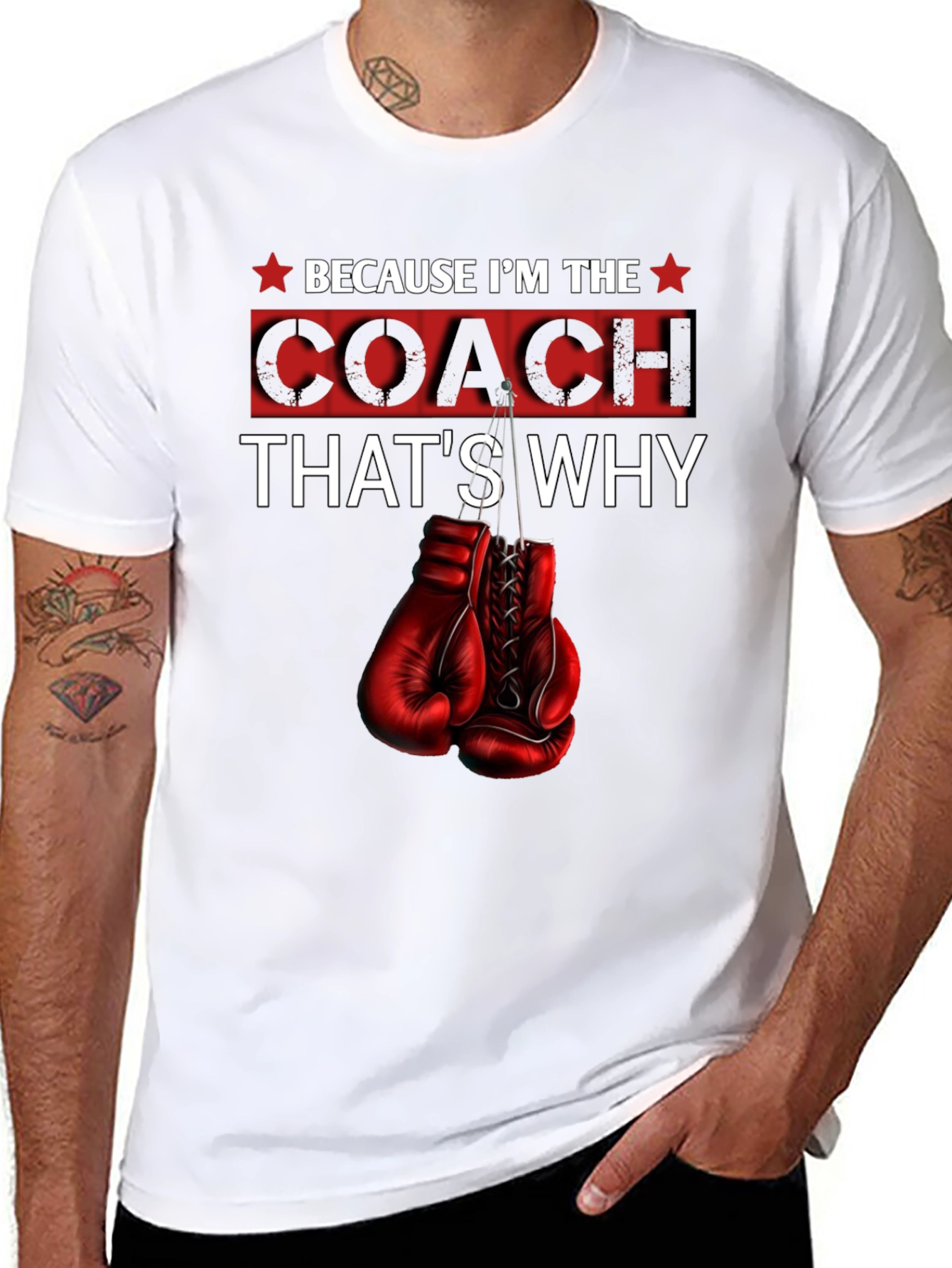Coach T-Shirt - Boxing Gloves Design