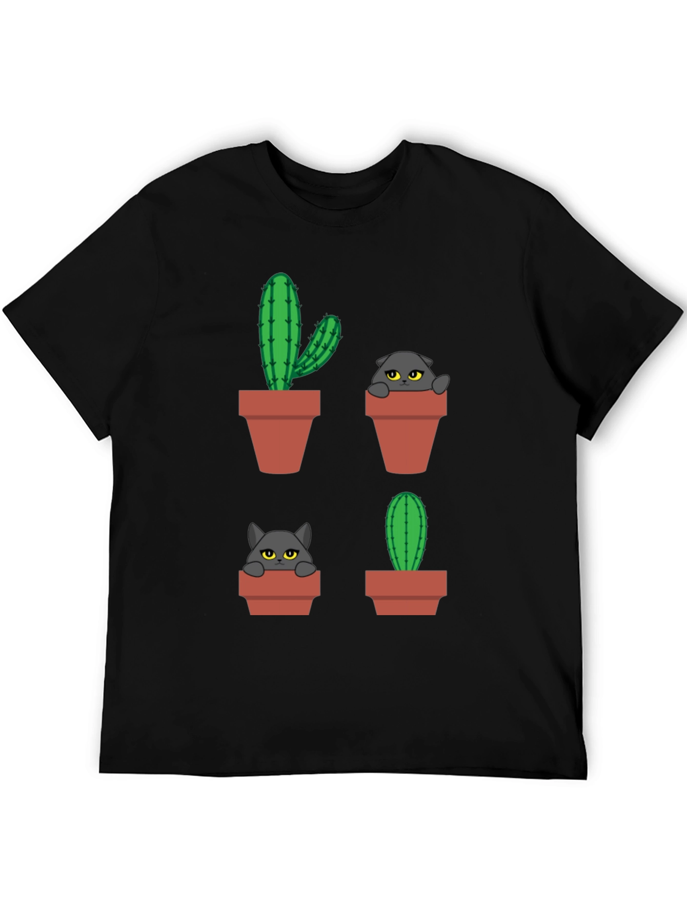 Cactus Cat T-Shirt - Plant Lover Tee