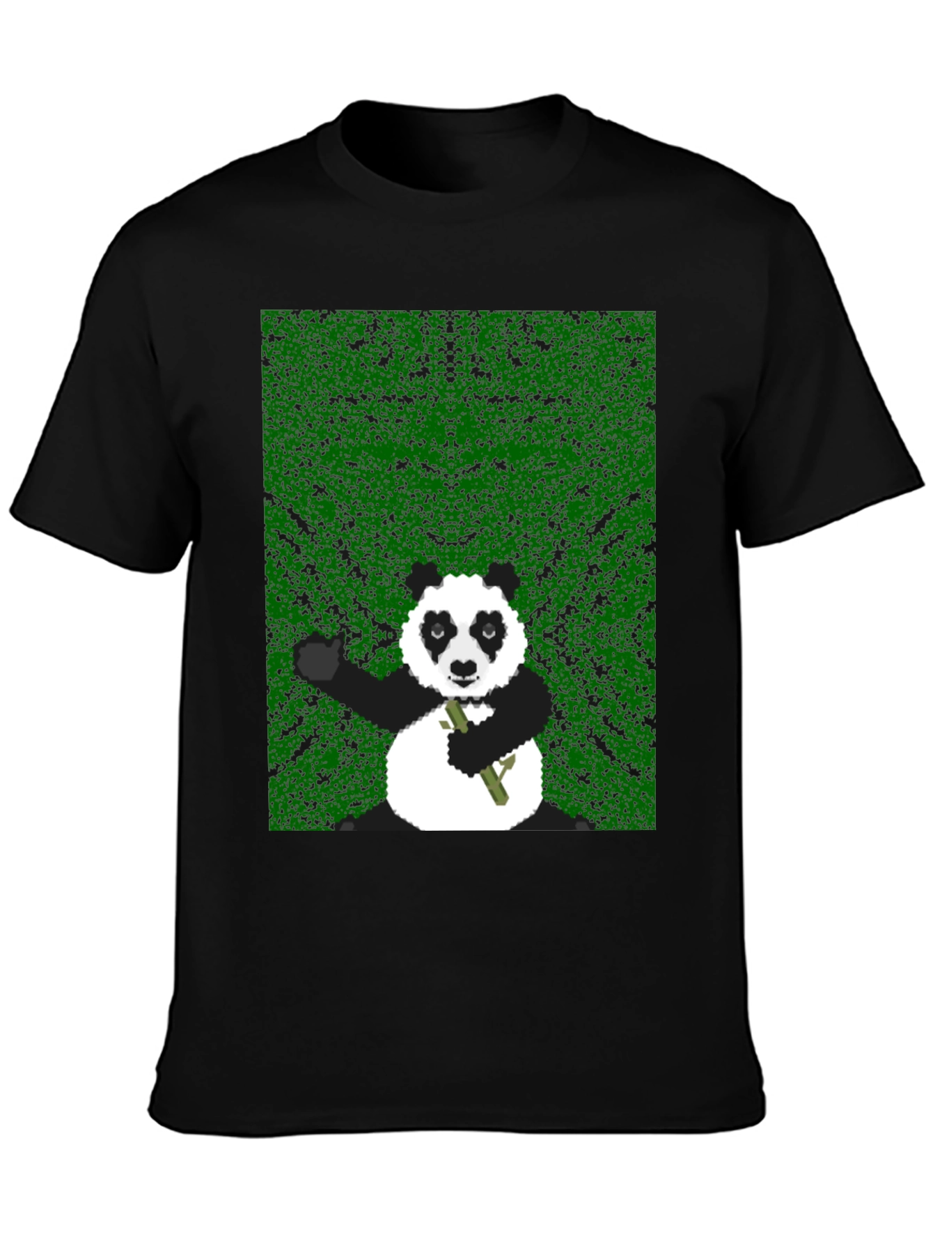 Pixel Panda Graphic Tee - Black