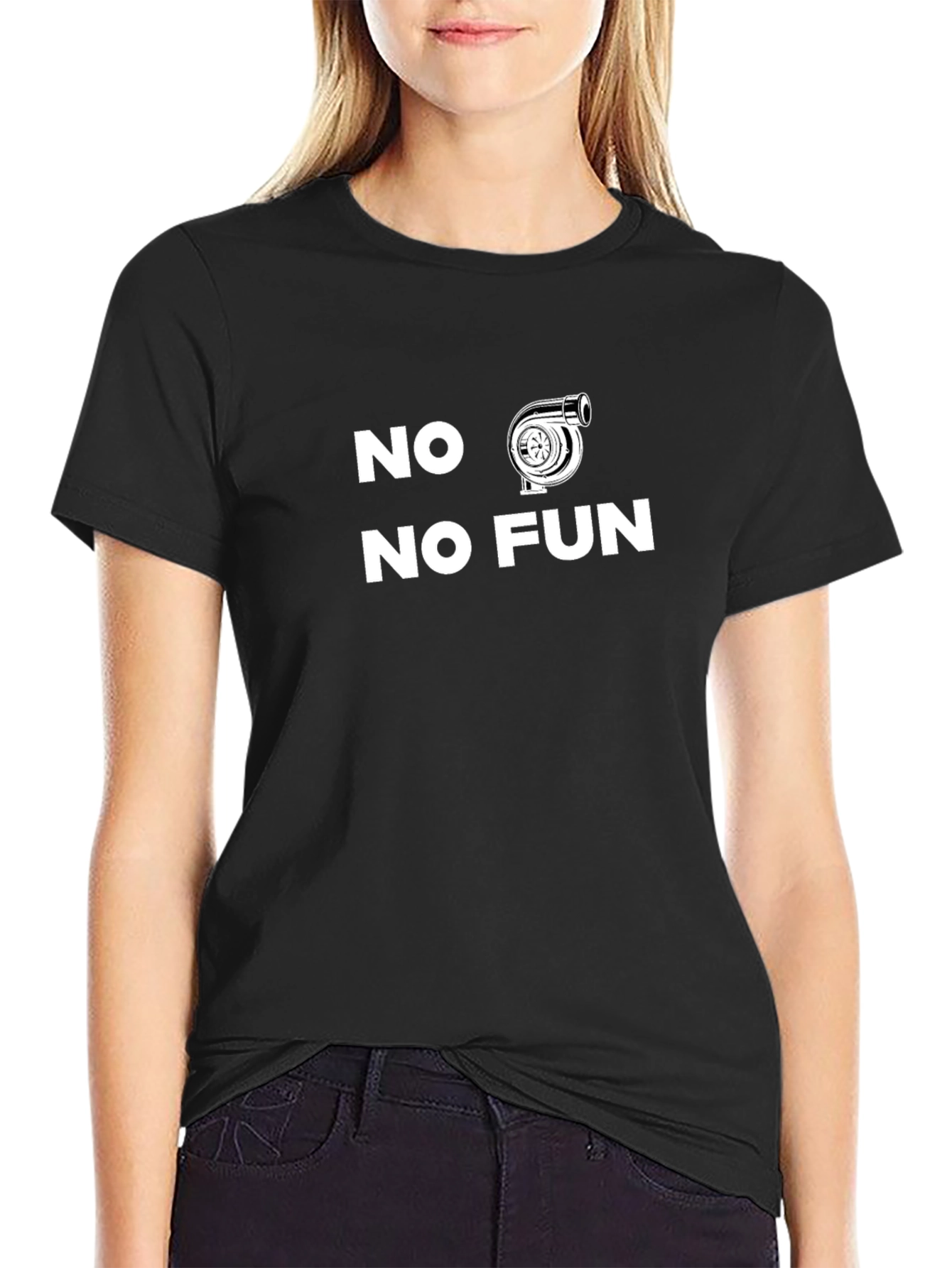 No Turbo No Fun - Black Graphic Tee