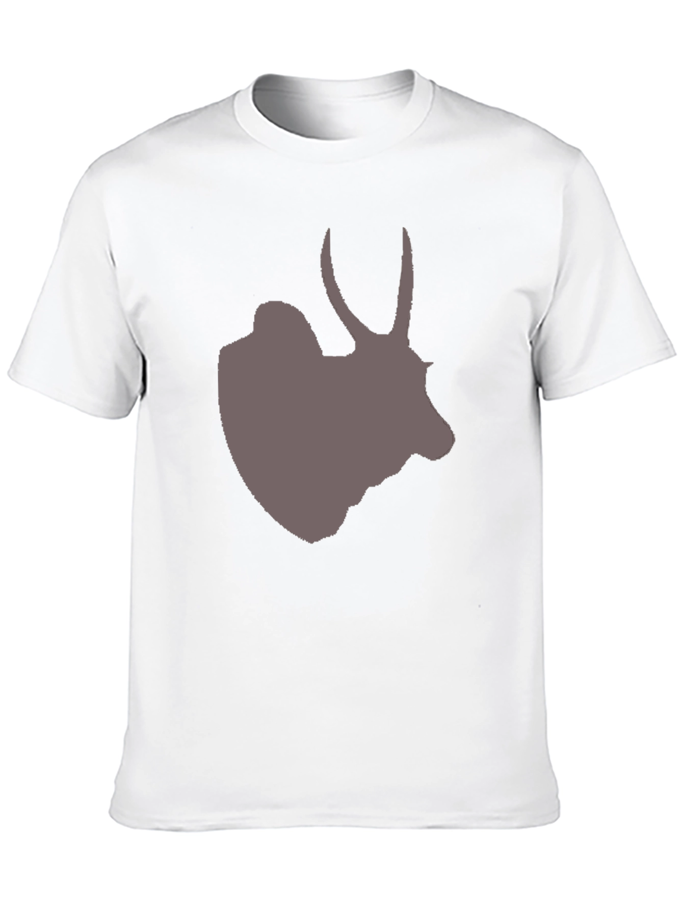 Mens Black T-Shirt with Antelope Graphic Tee