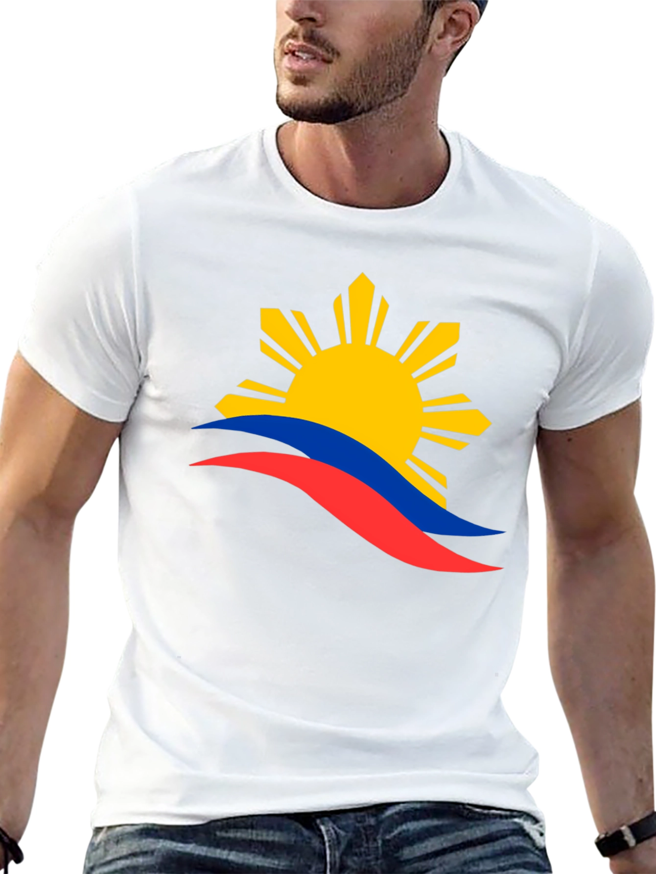 Philippines Flag Graphic T-Shirt - Black