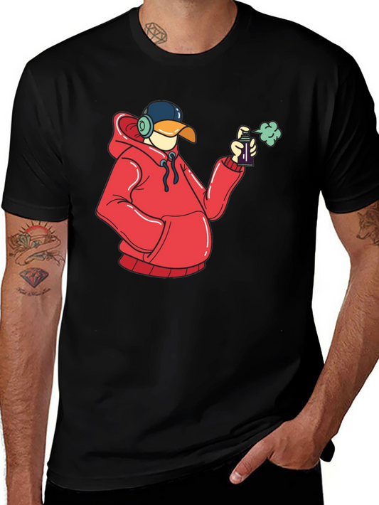 Duck Graffiti Artist Black T-Shirt