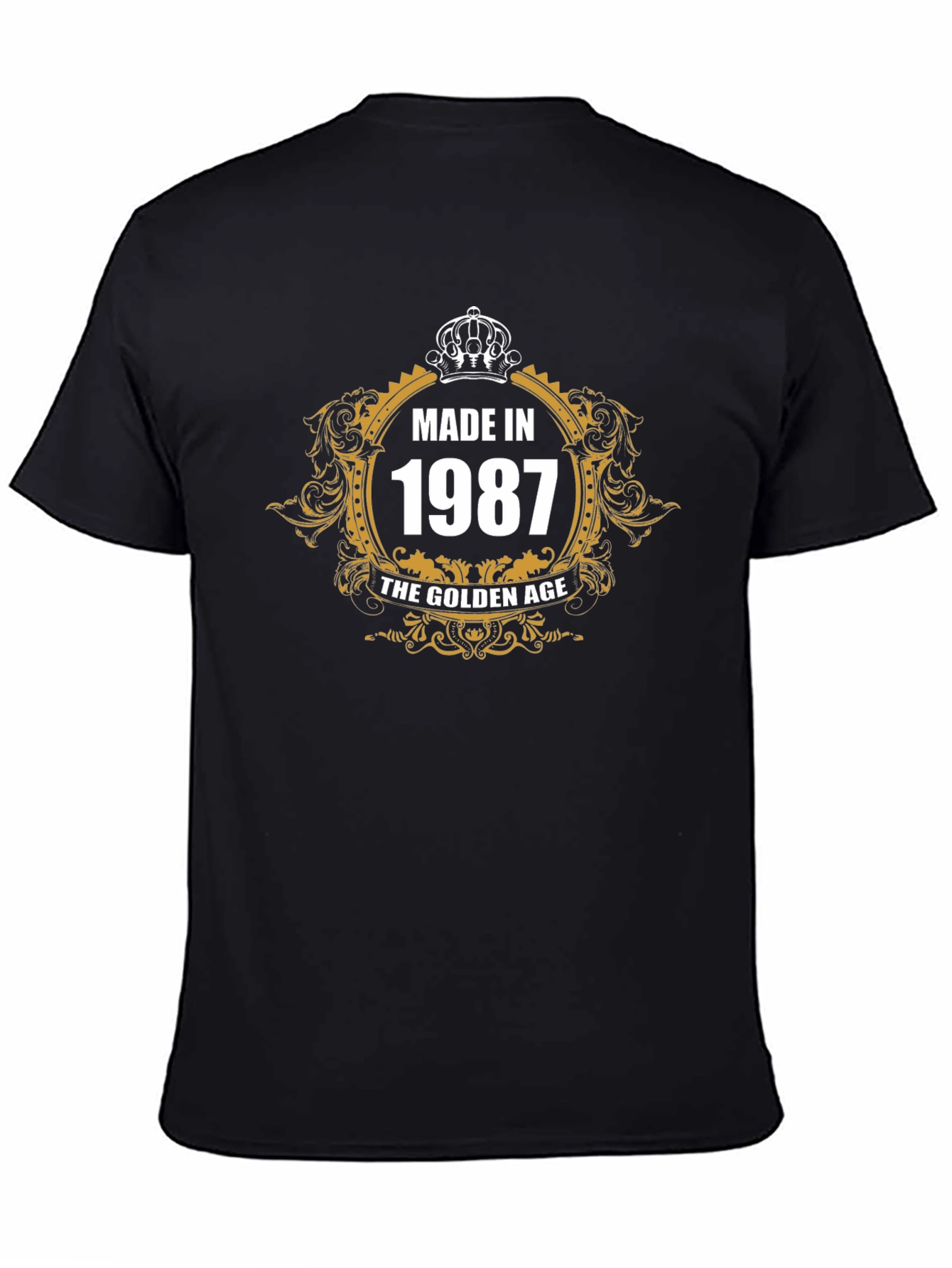 Made in 1987 Golden Age Black Graphic T-Shirt
