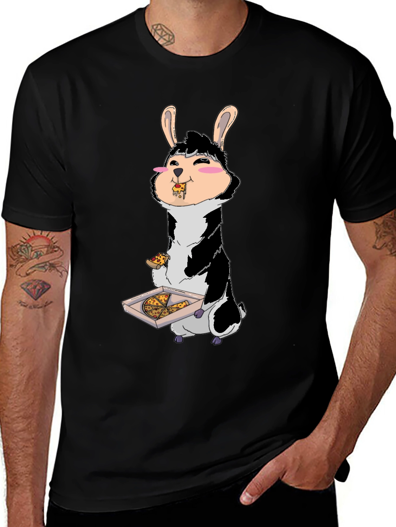 Pizza Eating Bunny T-Shirt