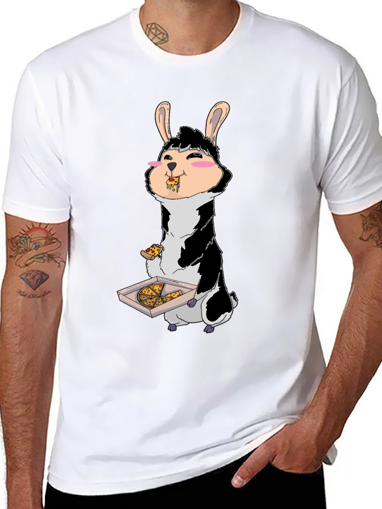 Pizza Eating Bunny T-Shirt