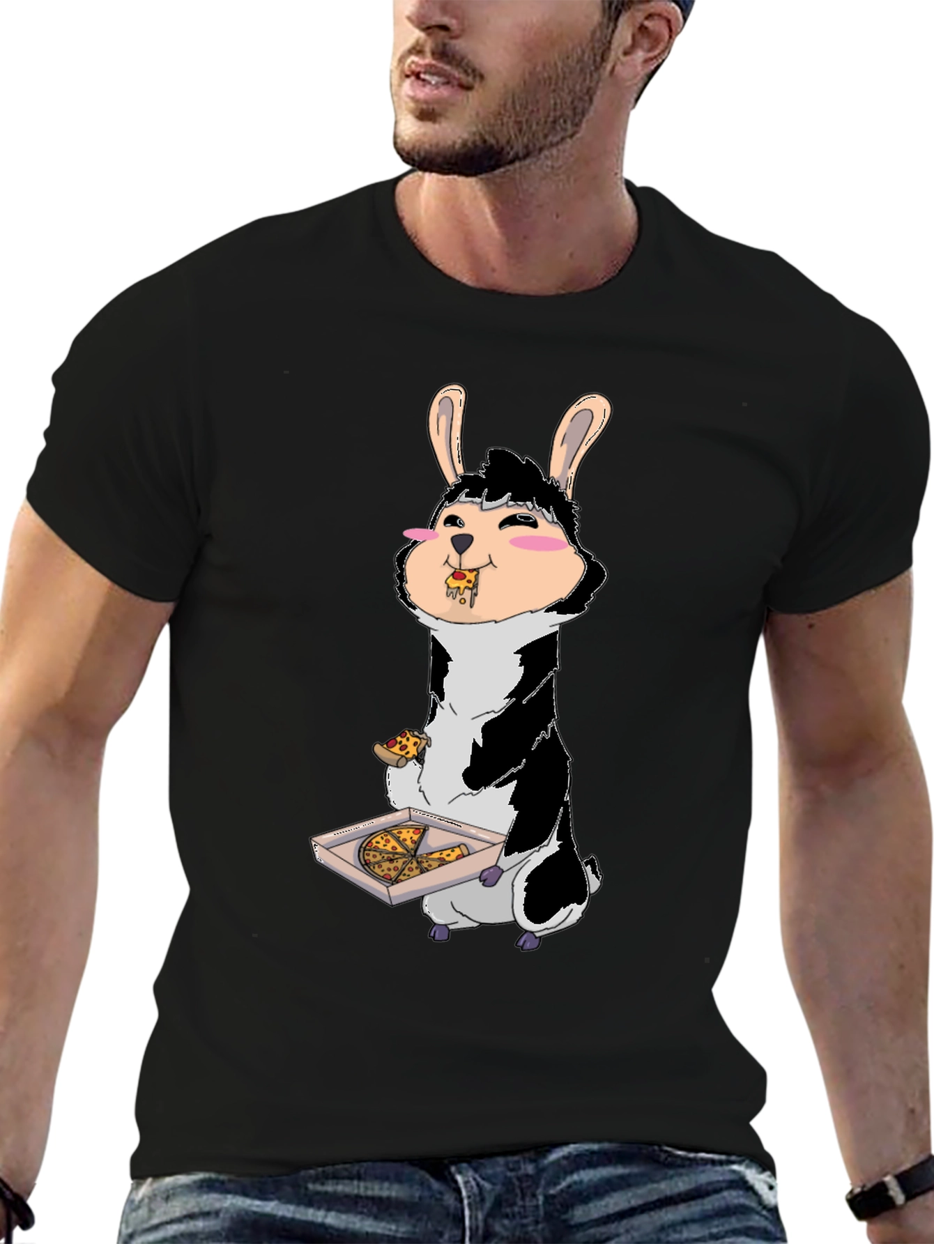Pizza Eating Bunny T-Shirt