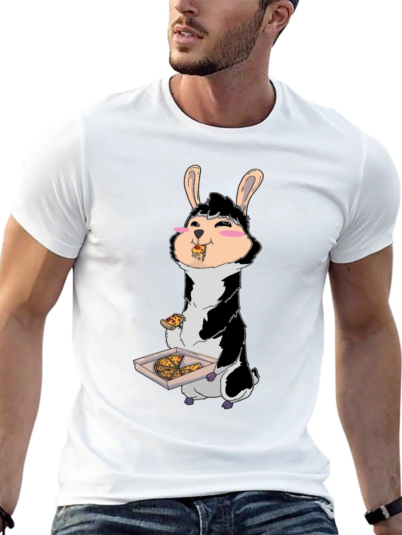 Pizza Eating Bunny T-Shirt