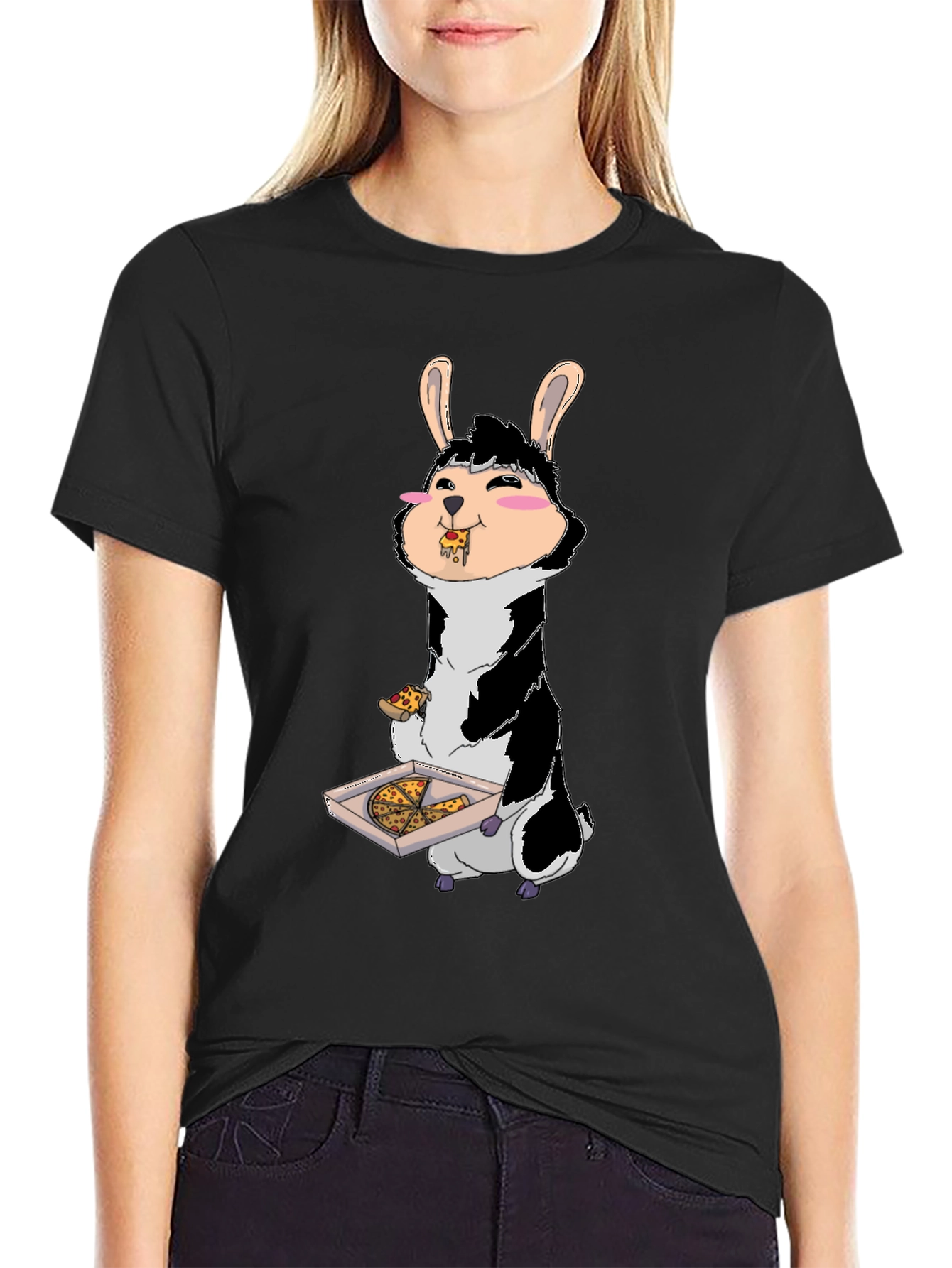 Pizza Eating Bunny T-Shirt