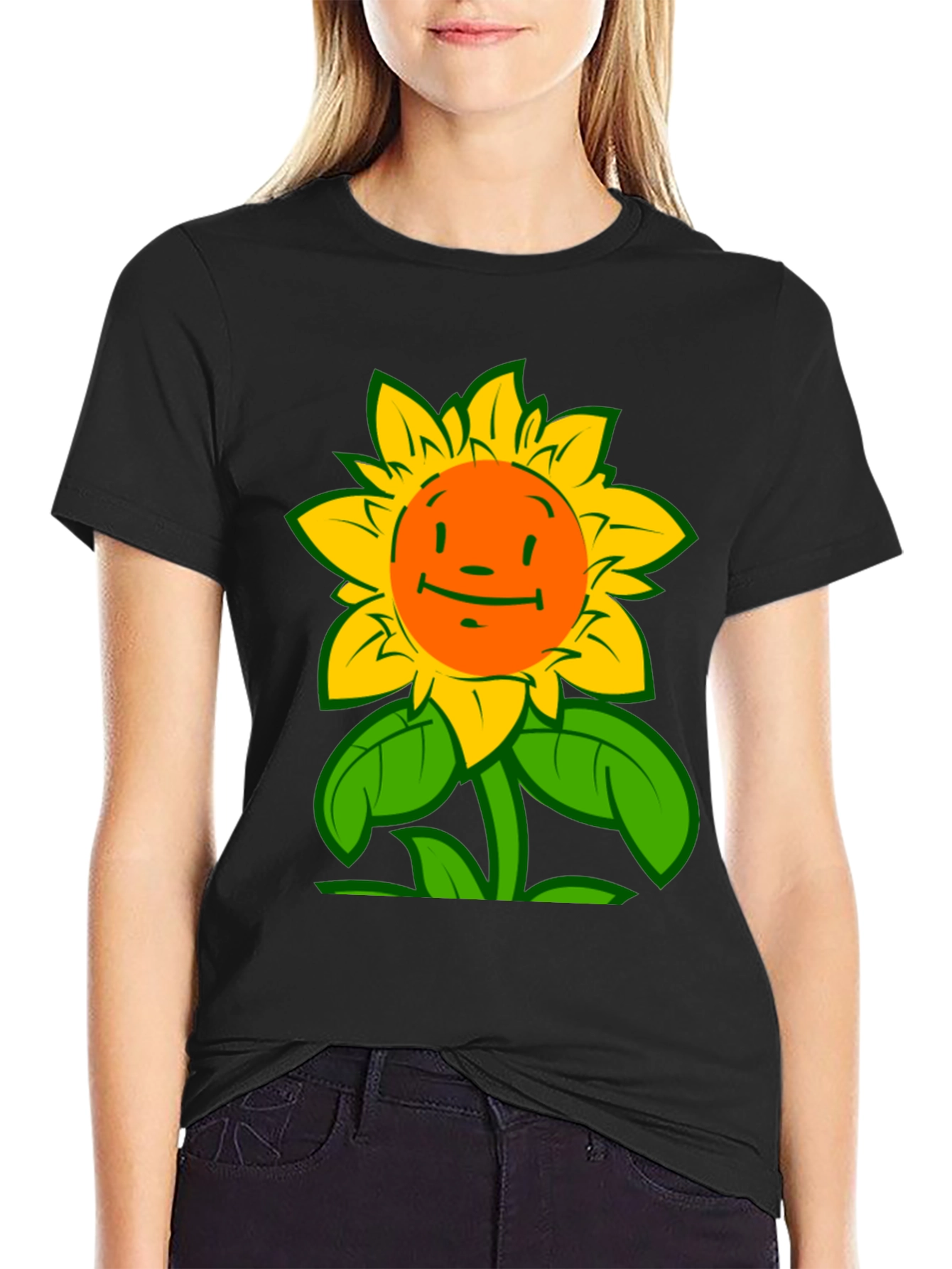Sunflower Graphic T-Shirt - Cheerful & Unique Design