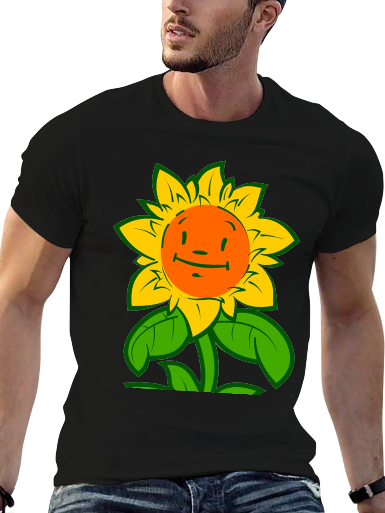 Sunflower Graphic T-Shirt - Cheerful & Unique Design