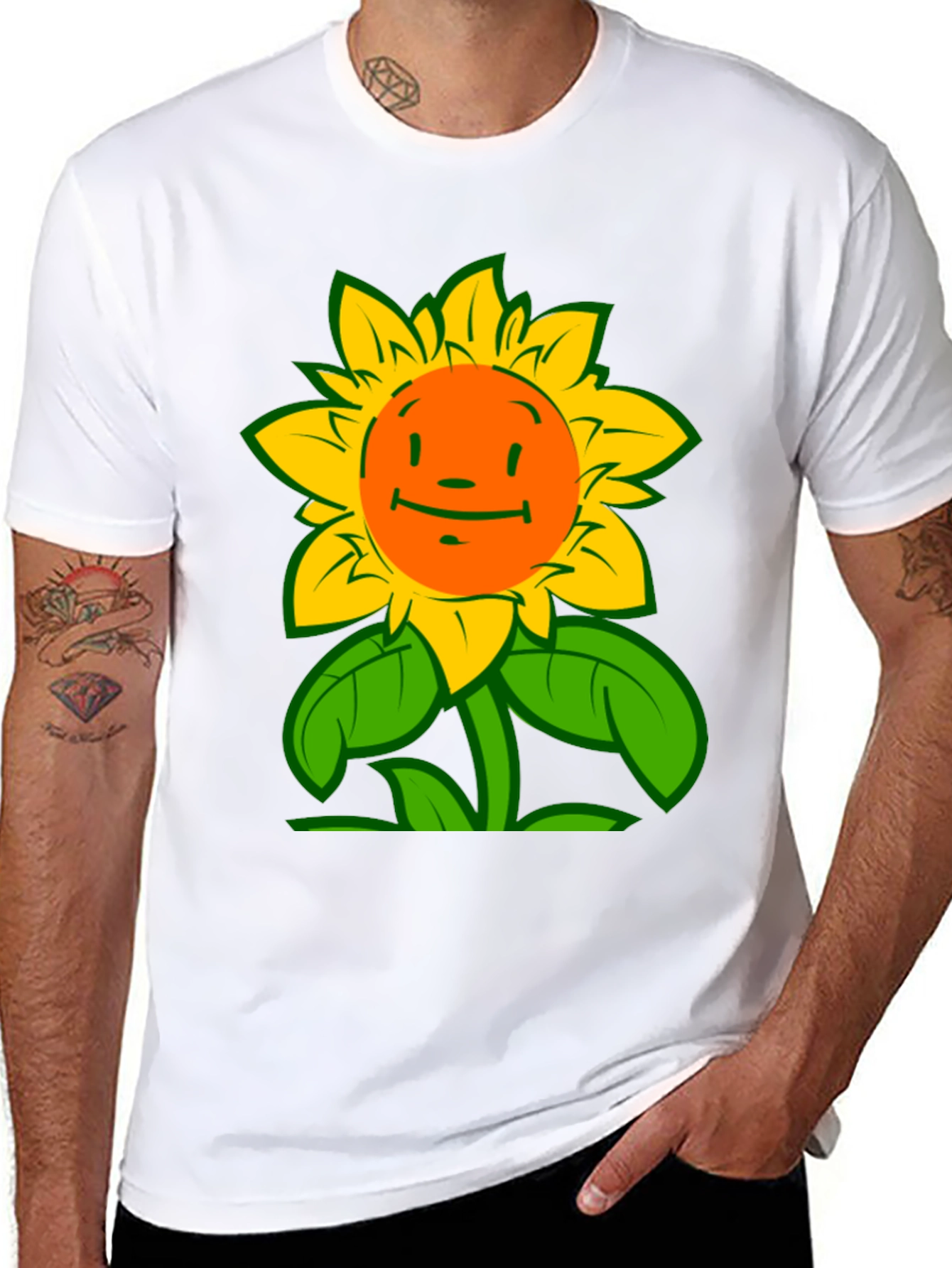 Sunflower Graphic T-Shirt - Cheerful & Unique Design