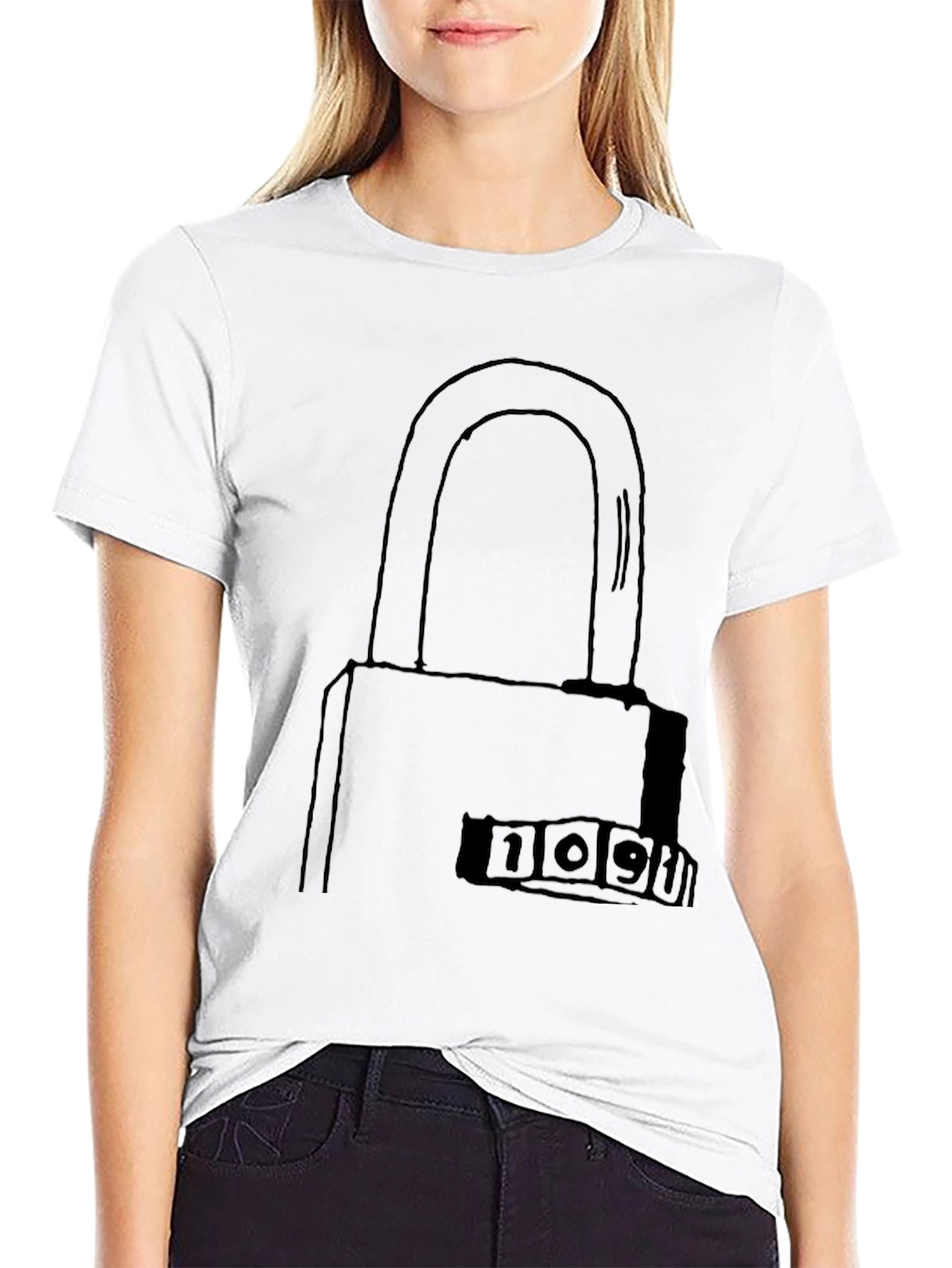Secret Code Lock Graphic T-Shirt