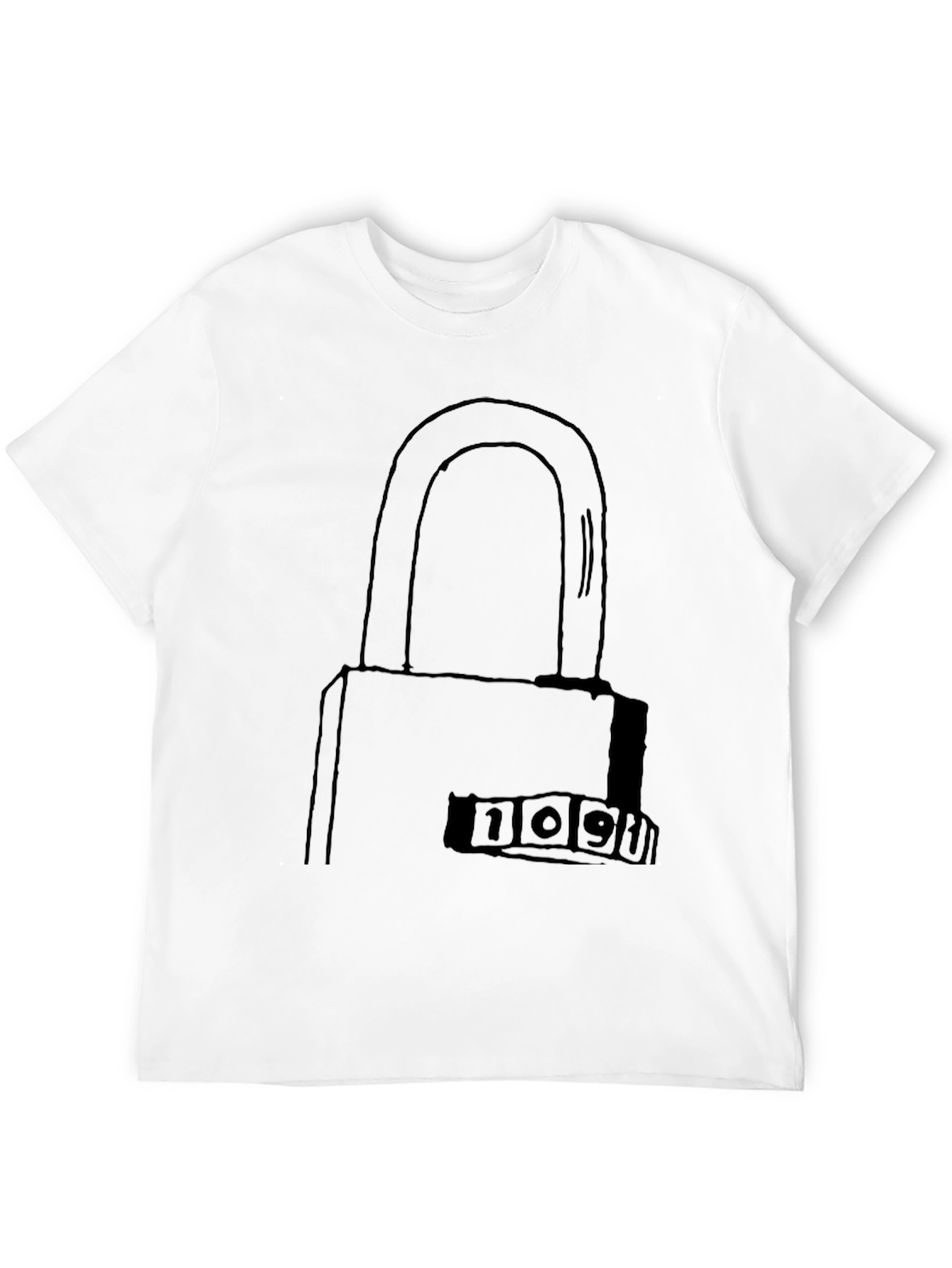 Secret Code Lock Graphic T-Shirt