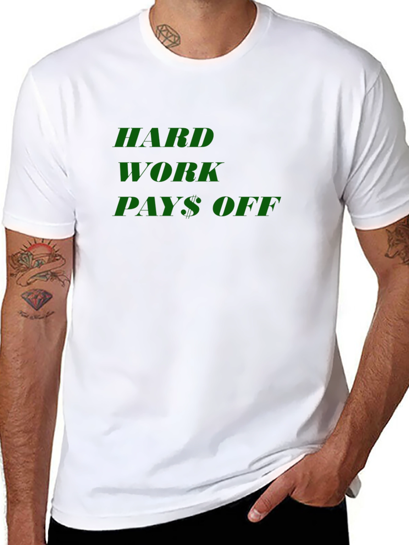 Hard Work Pays Off Black T-Shirt