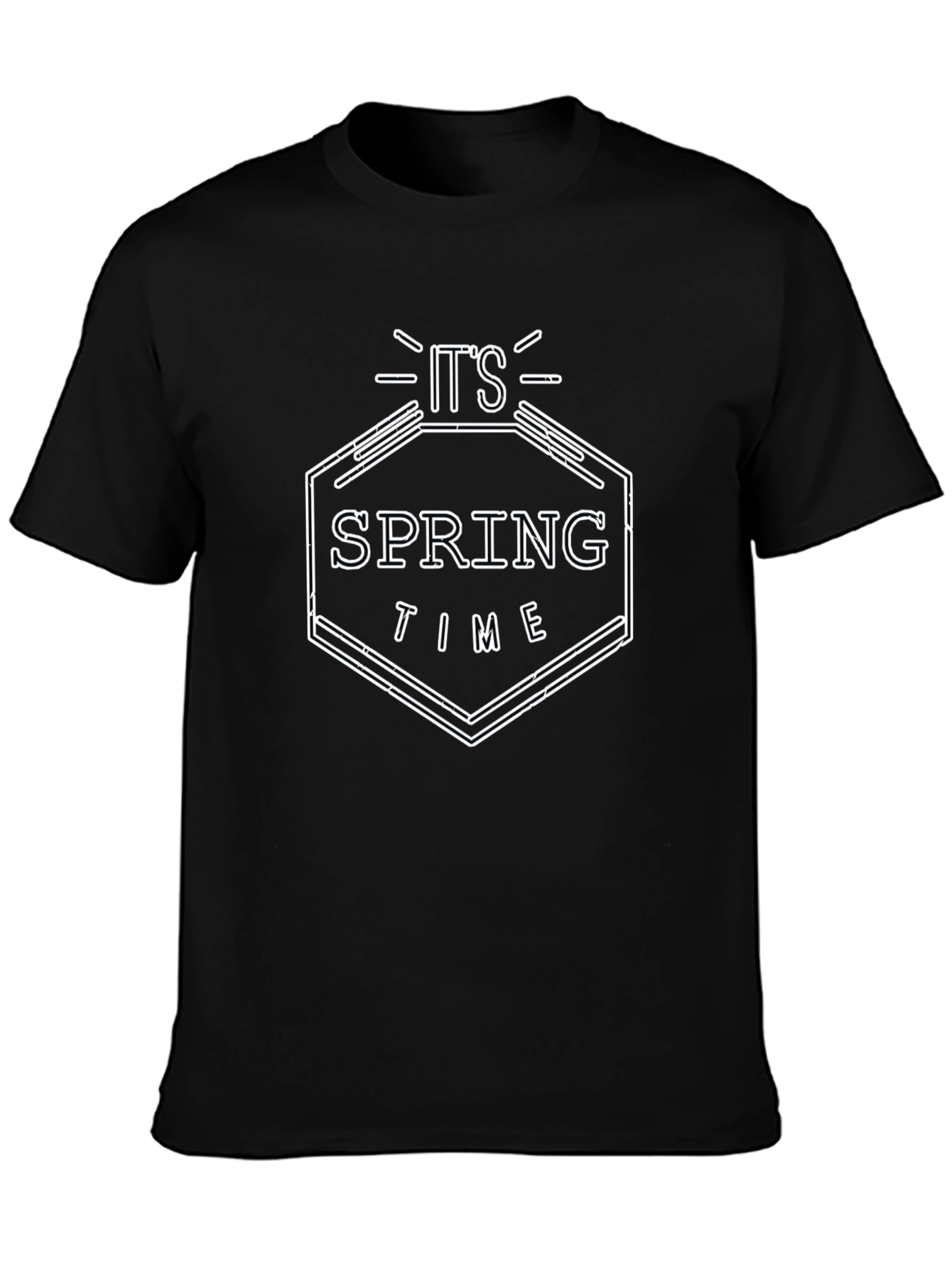 Its Spring Time Black Graphic Tee