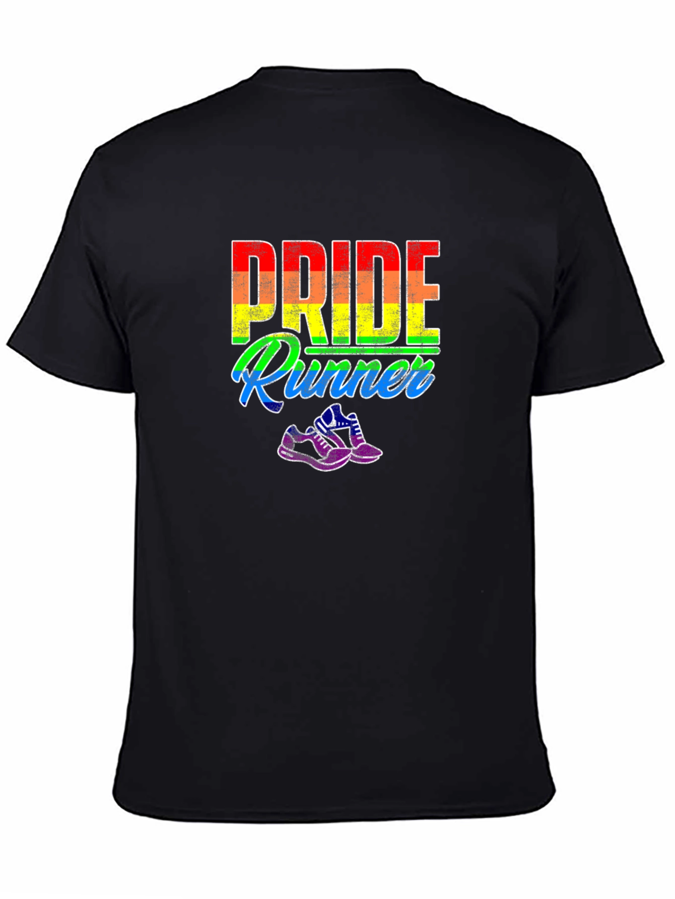 Pride Runner T-Shirt LGBTQ Rainbow Graphic Tee