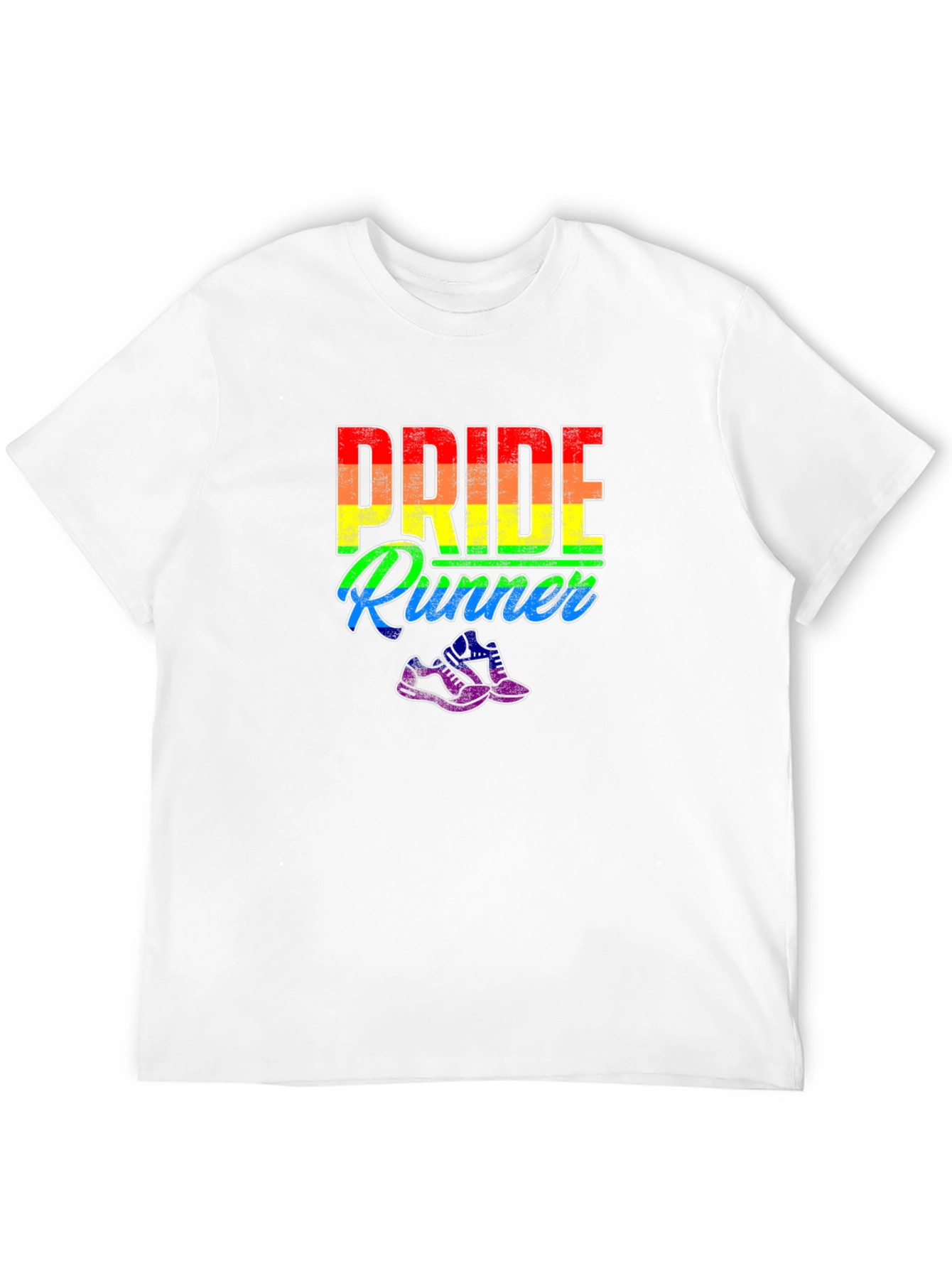 Pride Runner T-Shirt LGBTQ Rainbow Graphic Tee