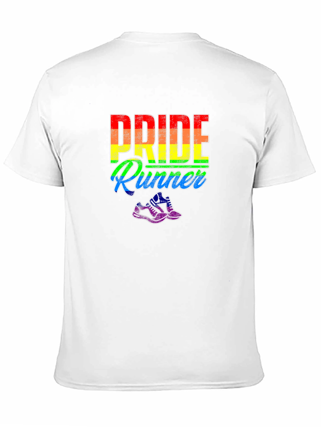Pride Runner T-Shirt LGBTQ Rainbow Graphic Tee