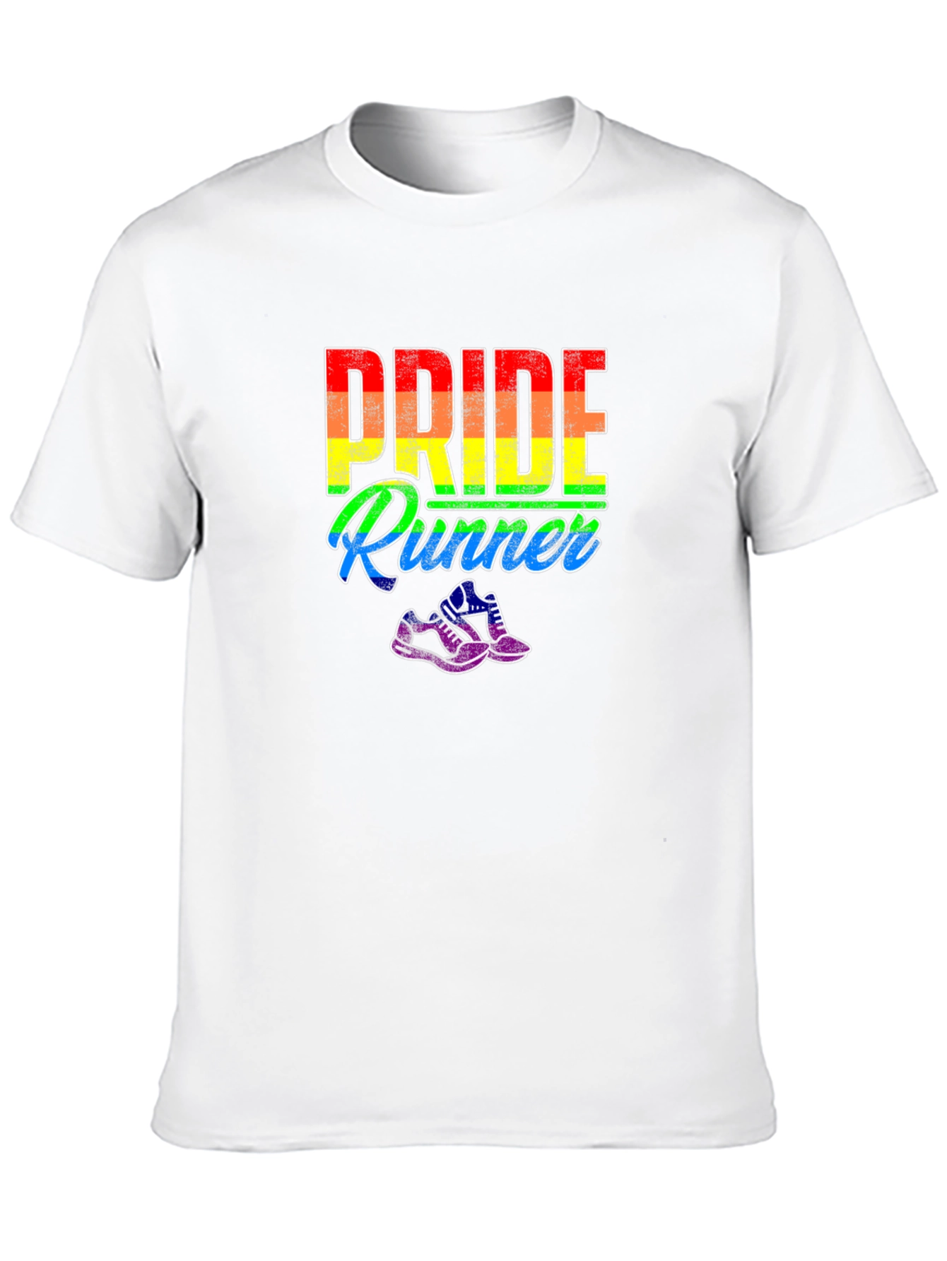 Pride Runner T-Shirt LGBTQ Rainbow Graphic Tee