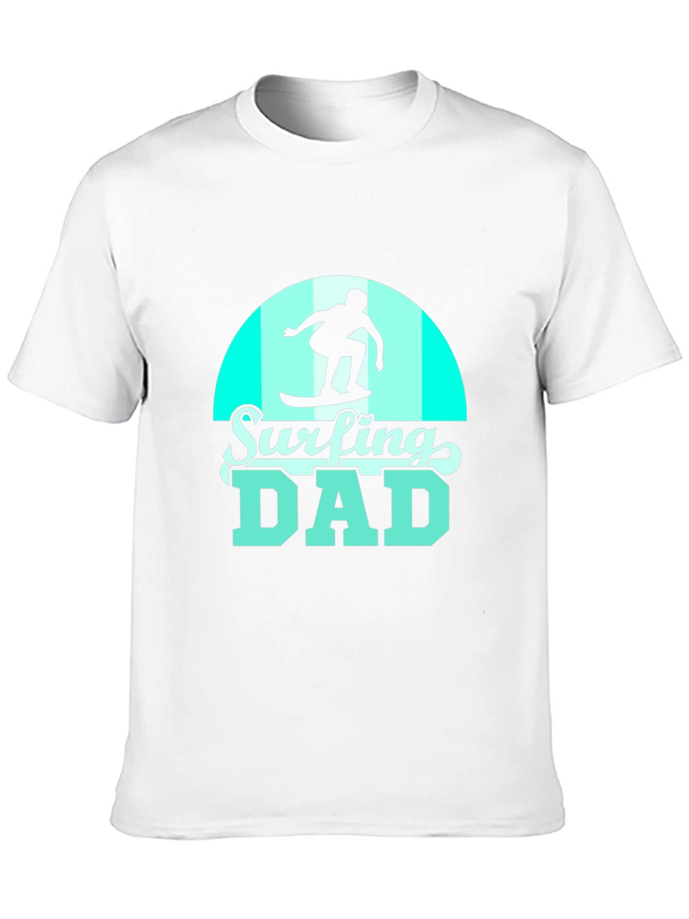 Surfing Dad Black Graphic Tee