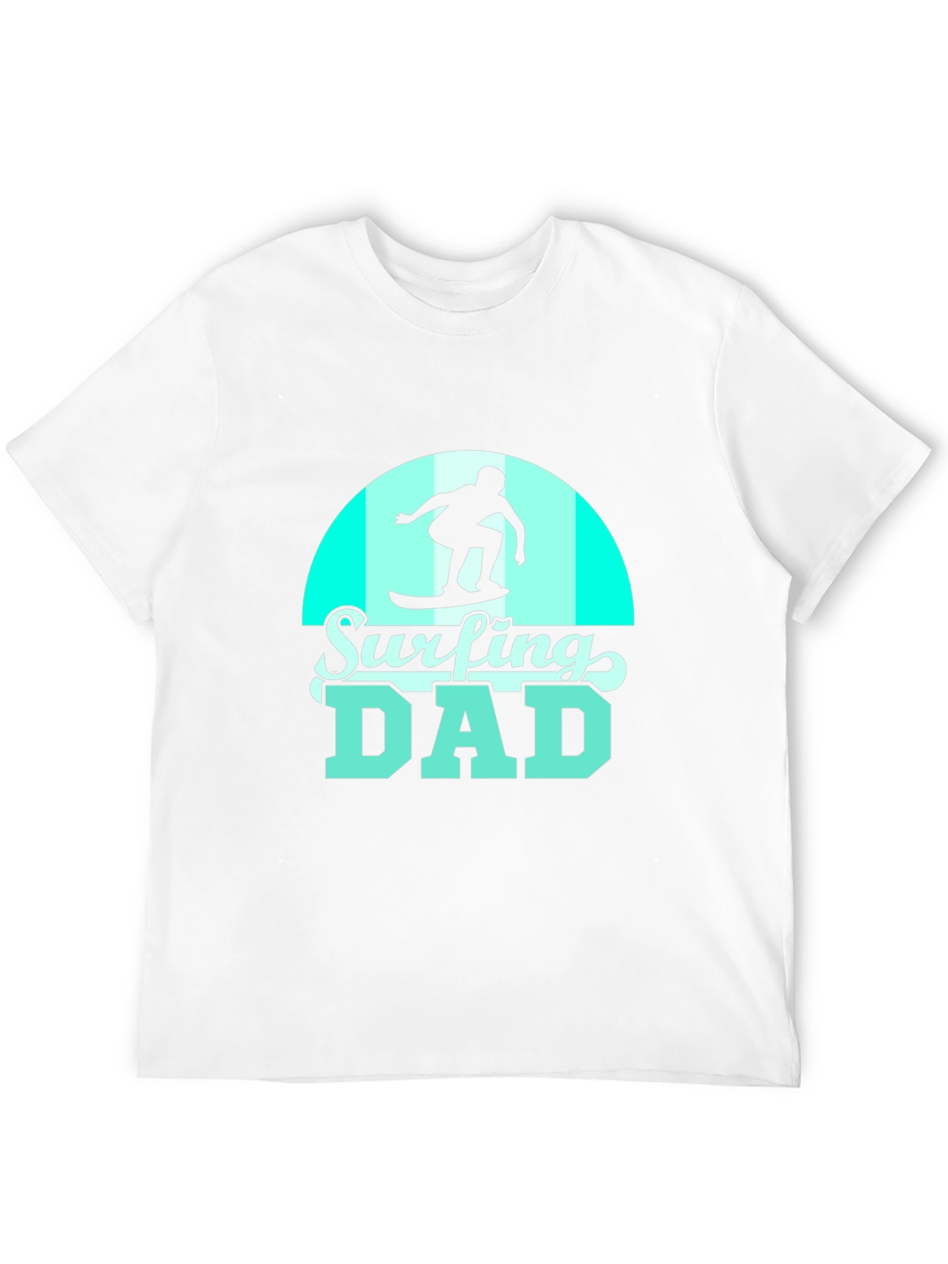 Surfing Dad Black Graphic Tee