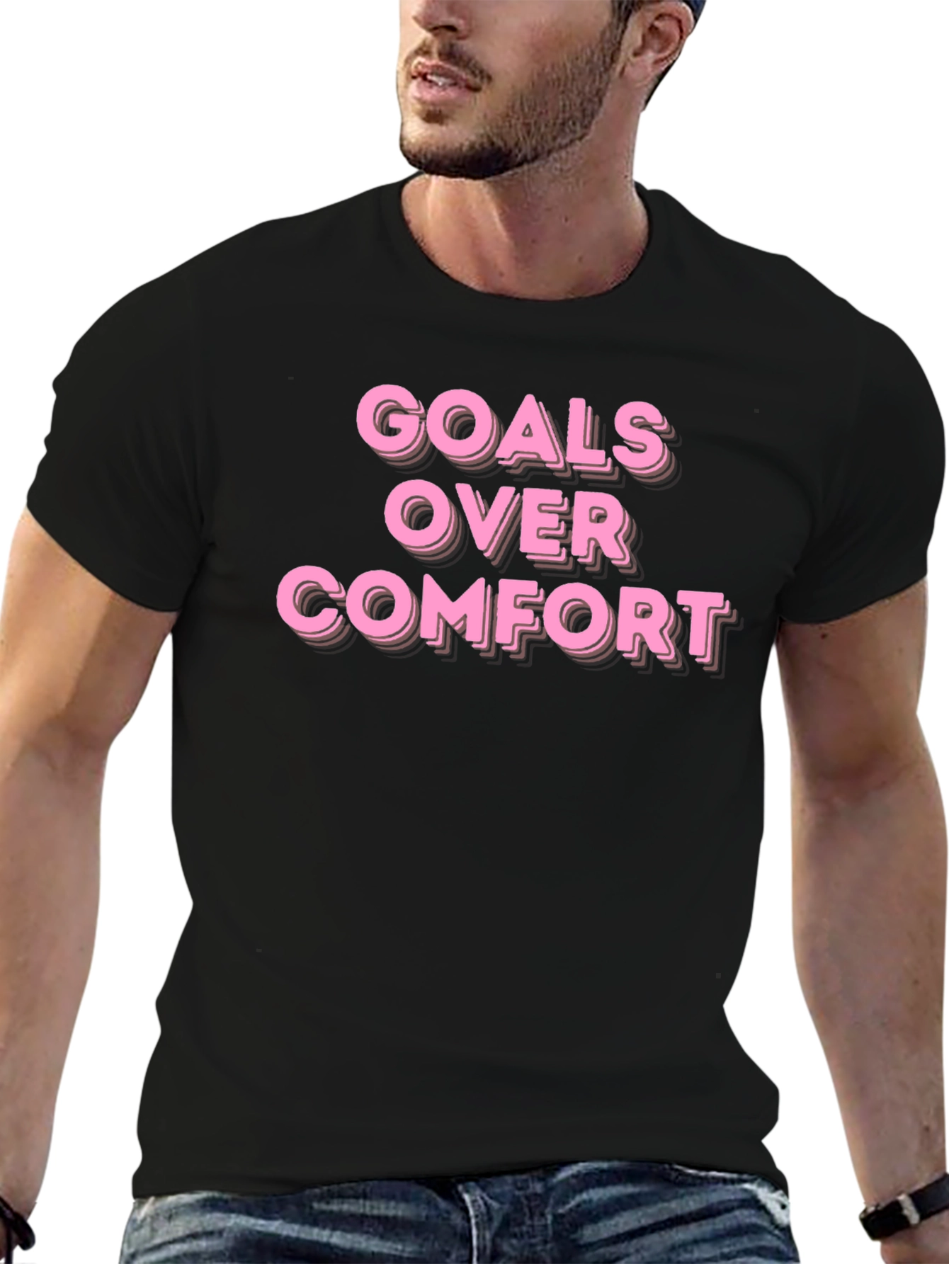 Goals Over Comfort Motivational T-Shirt