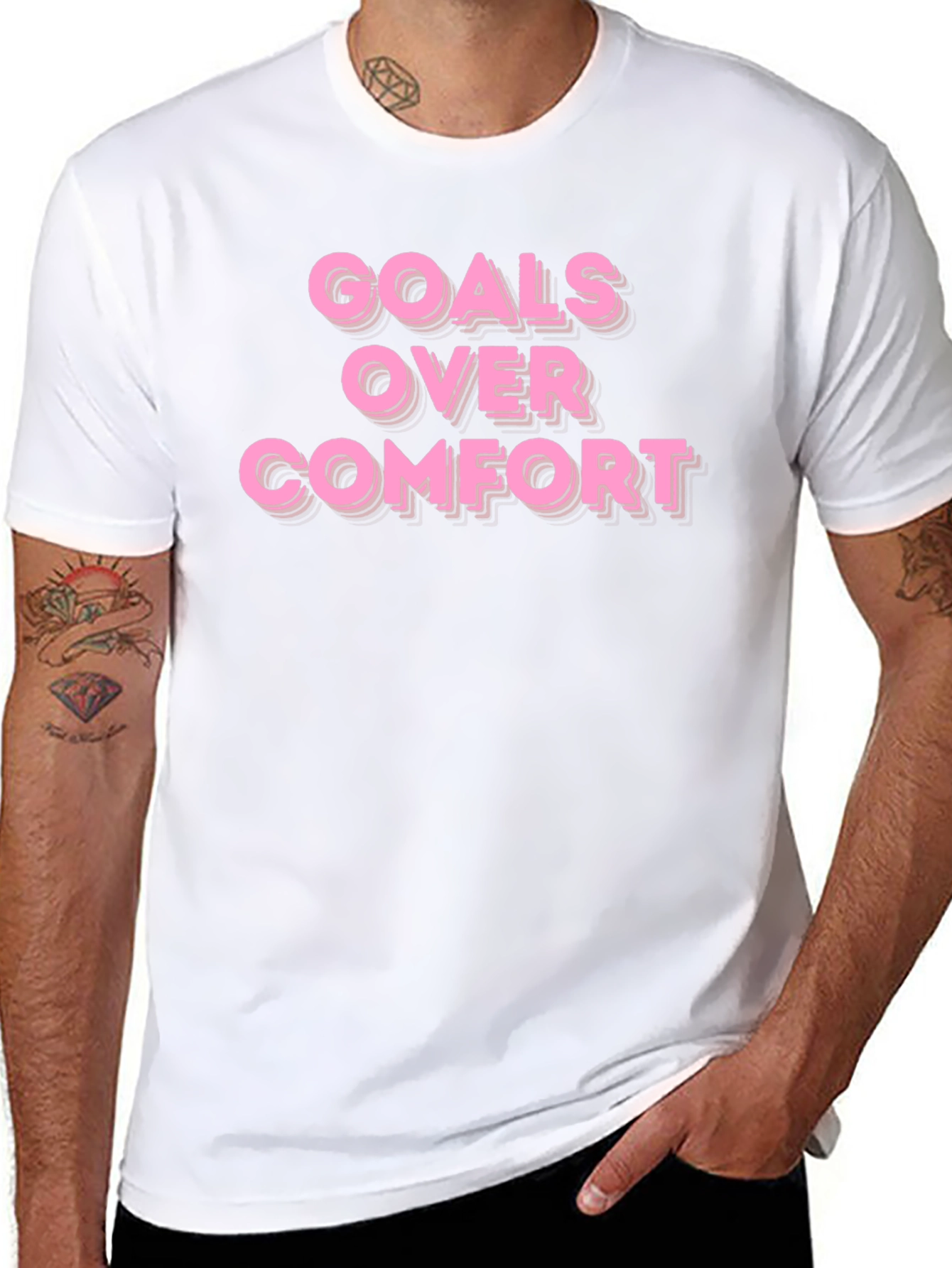 Goals Over Comfort Motivational T-Shirt