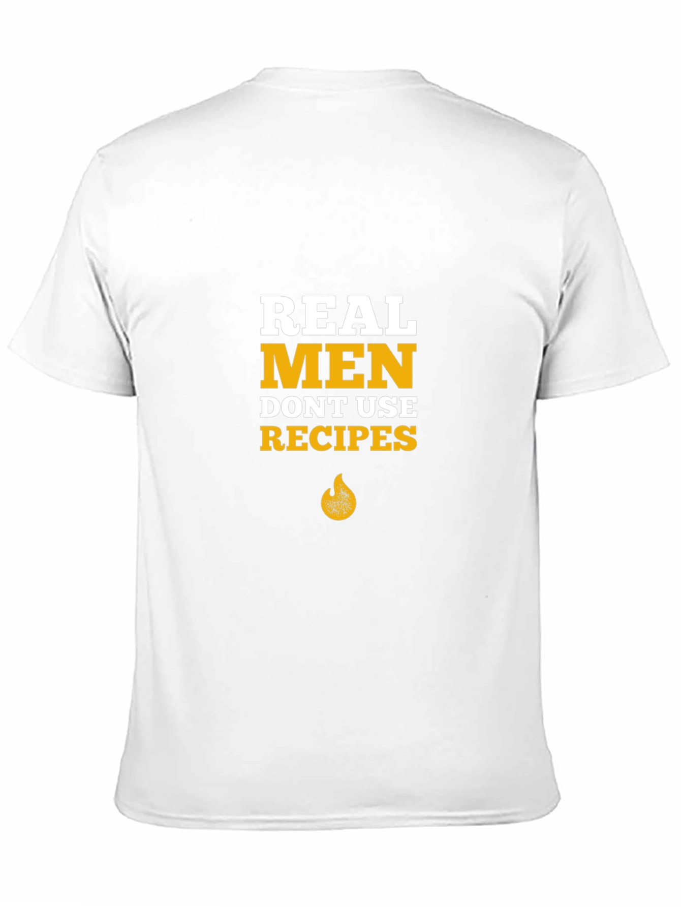 Real Men Dont Use Recipes Black Graphic T-Shirt