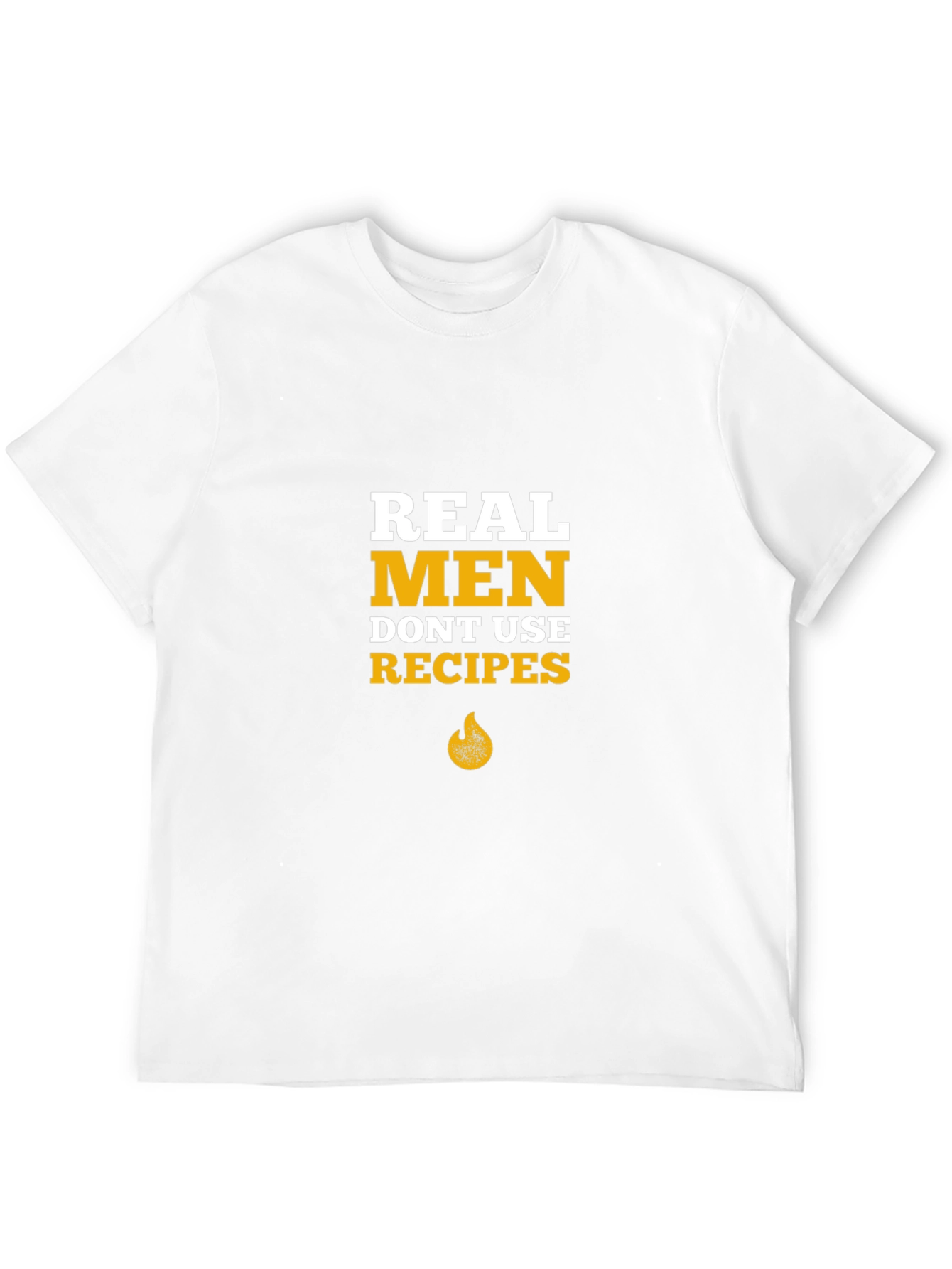 Real Men Dont Use Recipes Black Graphic T-Shirt