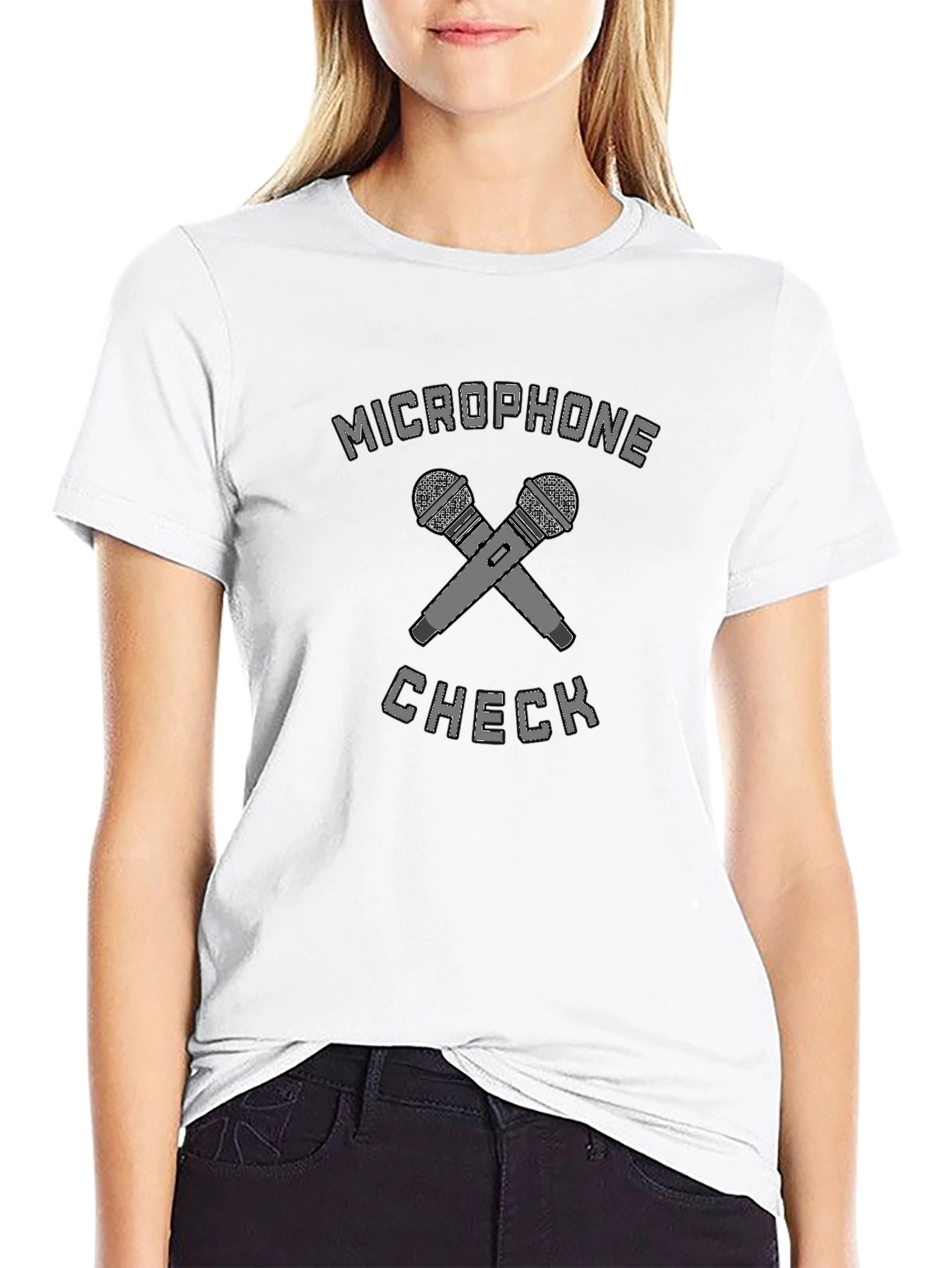 Microphone Check Graphic T-Shirt