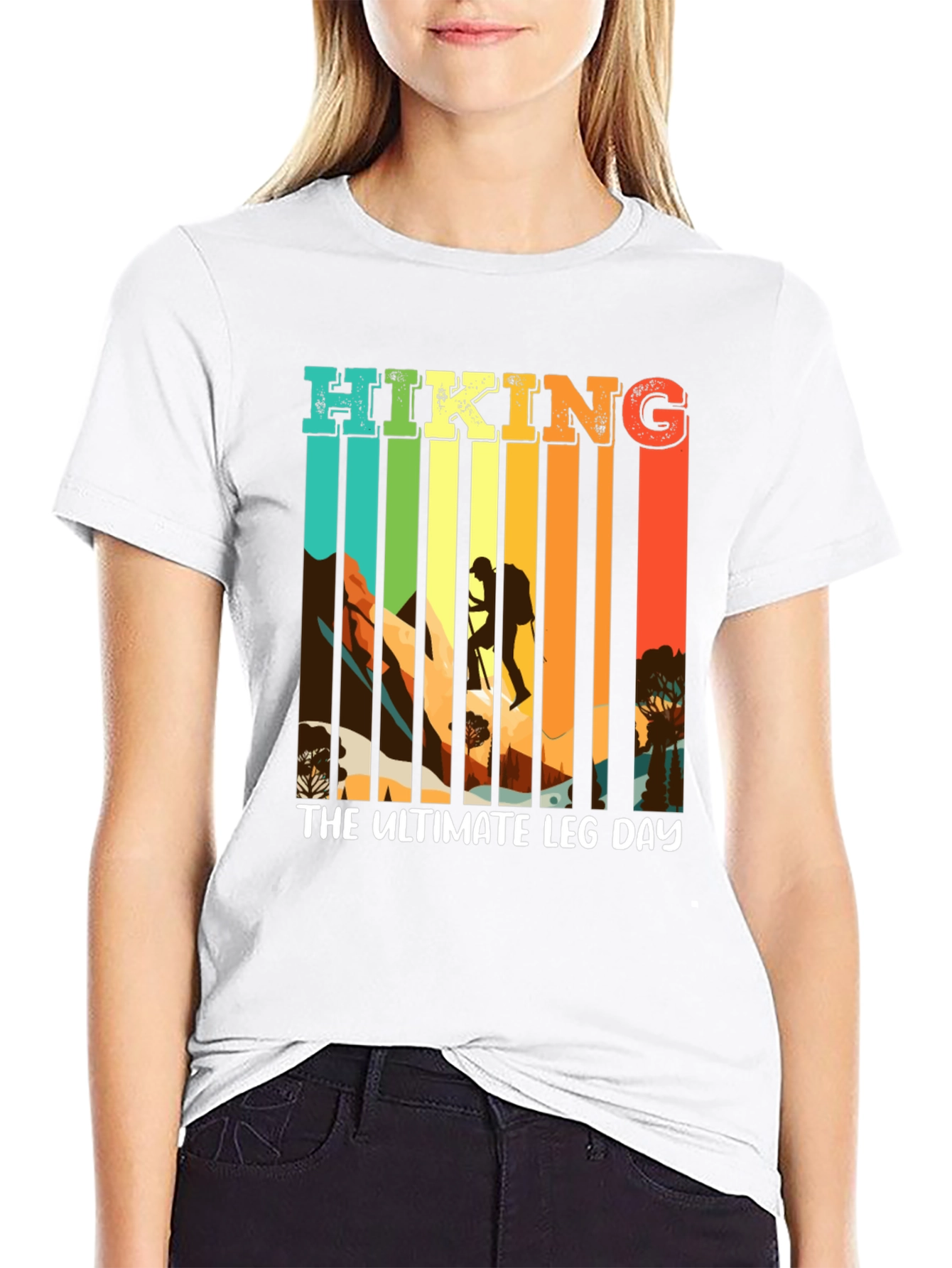 Hiking The Ultimate Leg Day Black T-Shirt