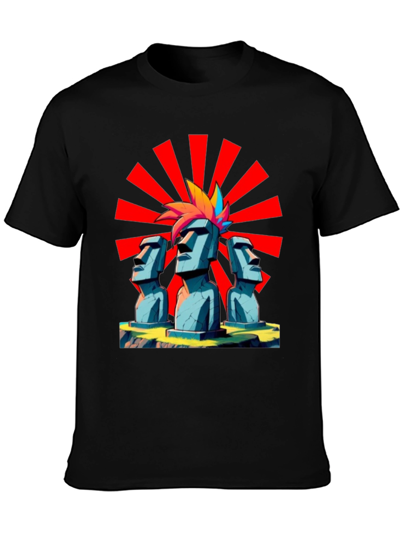 Moai Punk T-Shirt - Island Vibes